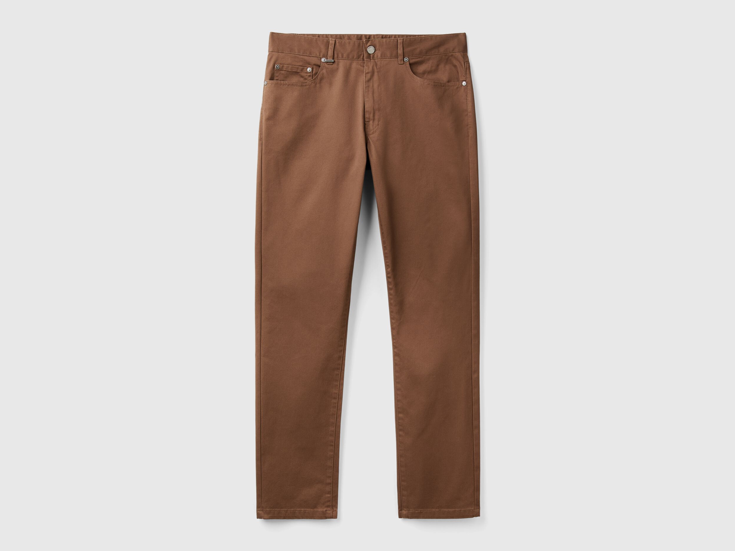 Regular fit trousers - Brown | Benetton