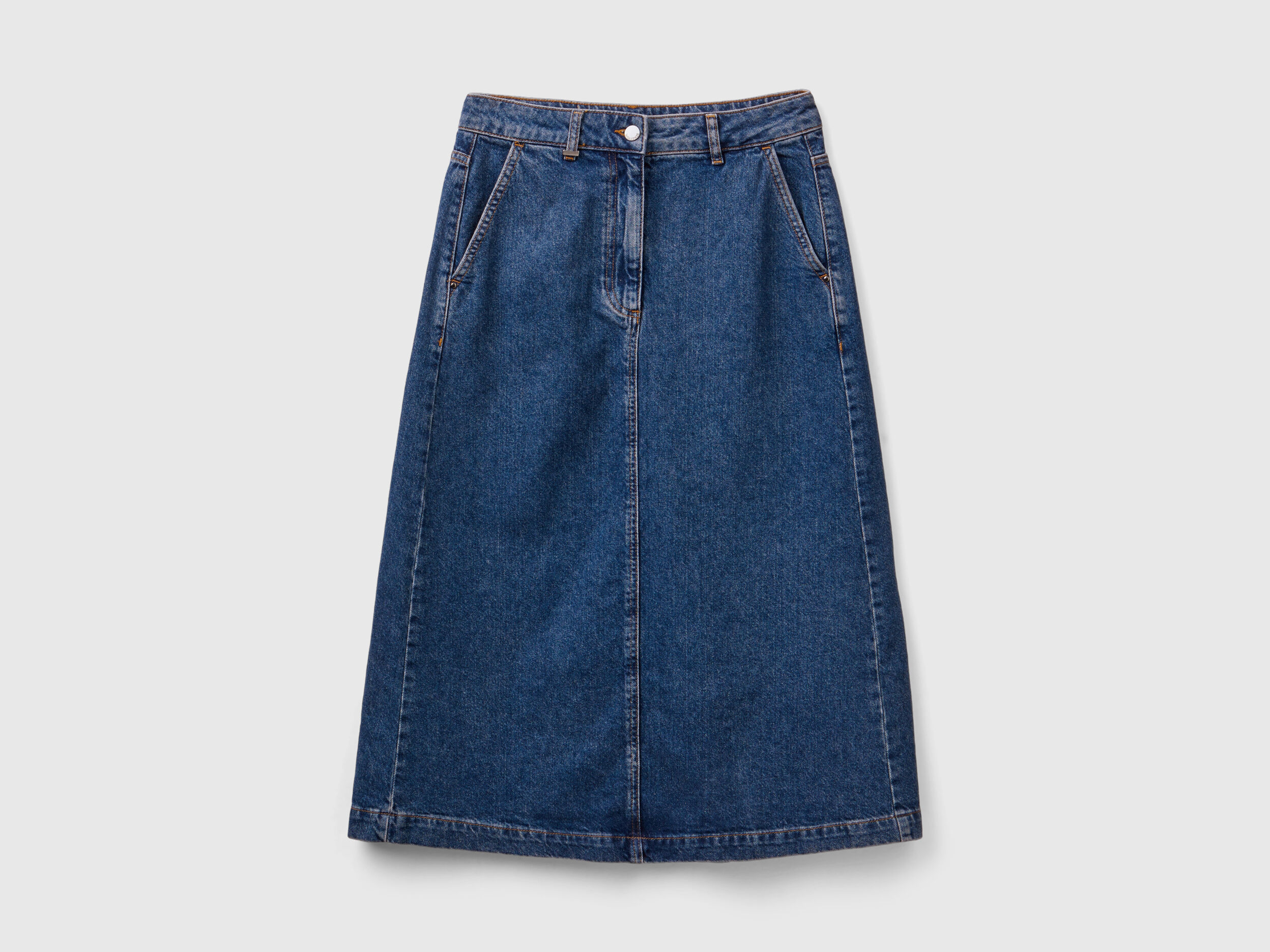 Denim midi skirt - Blue | Benetton Denim midi skirt - Blue | Benetton