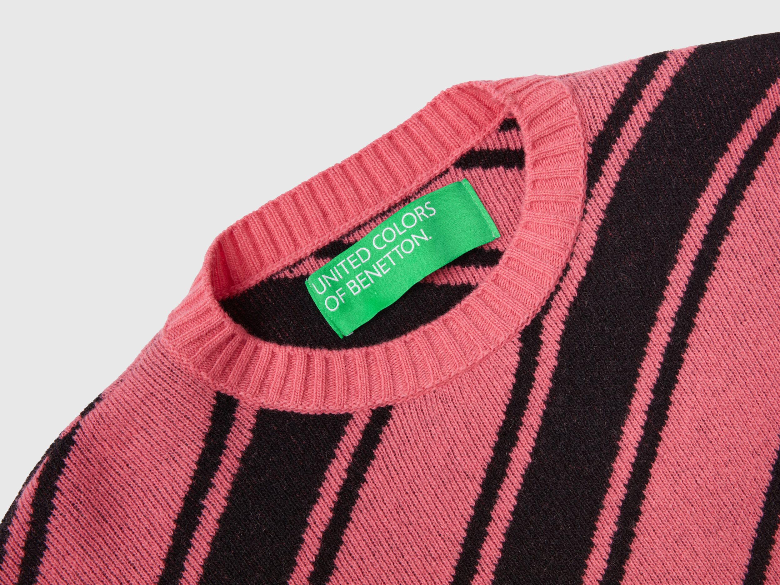 Pink shop striped sweatshirt