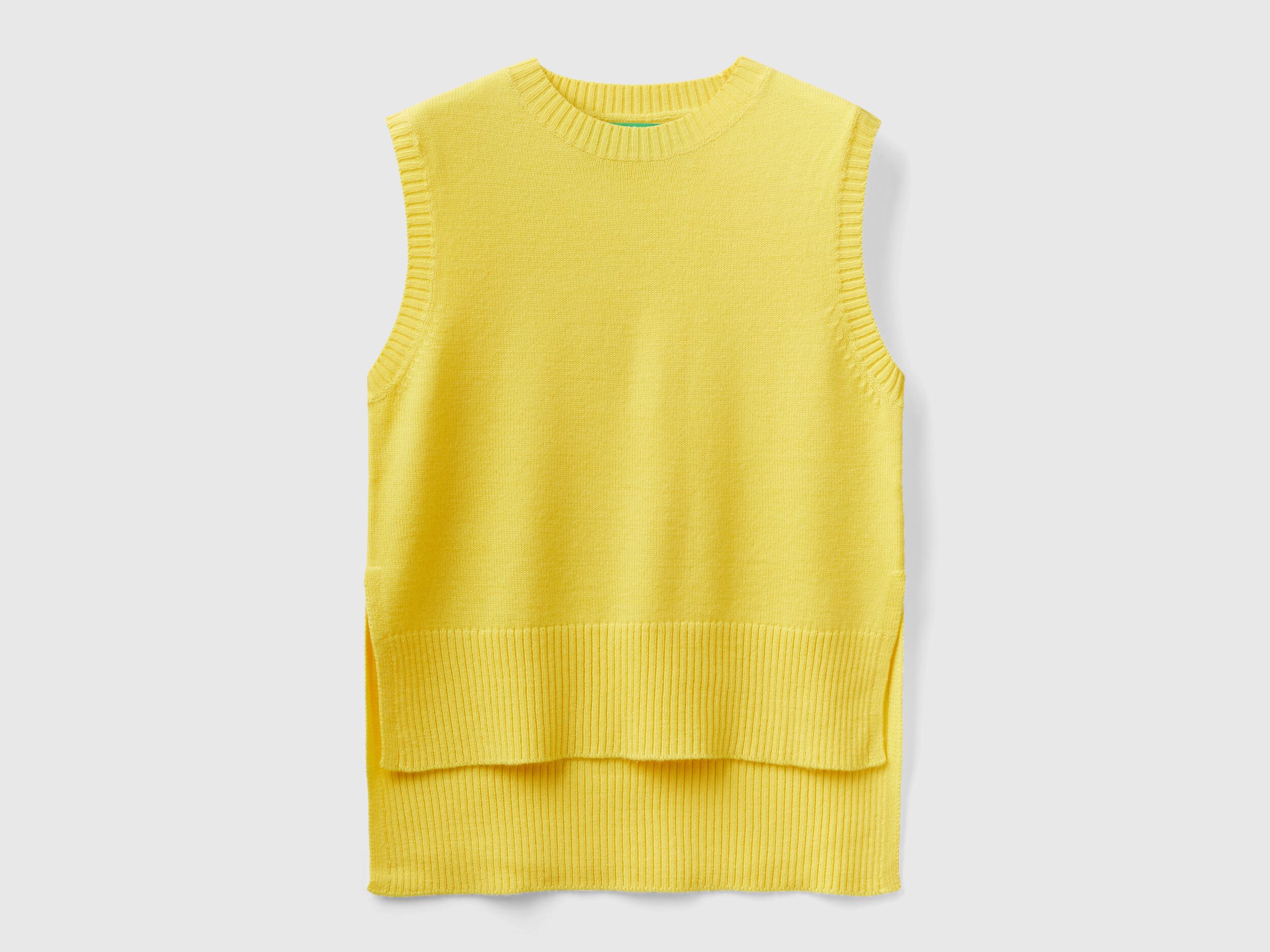 Yellow knit vest online