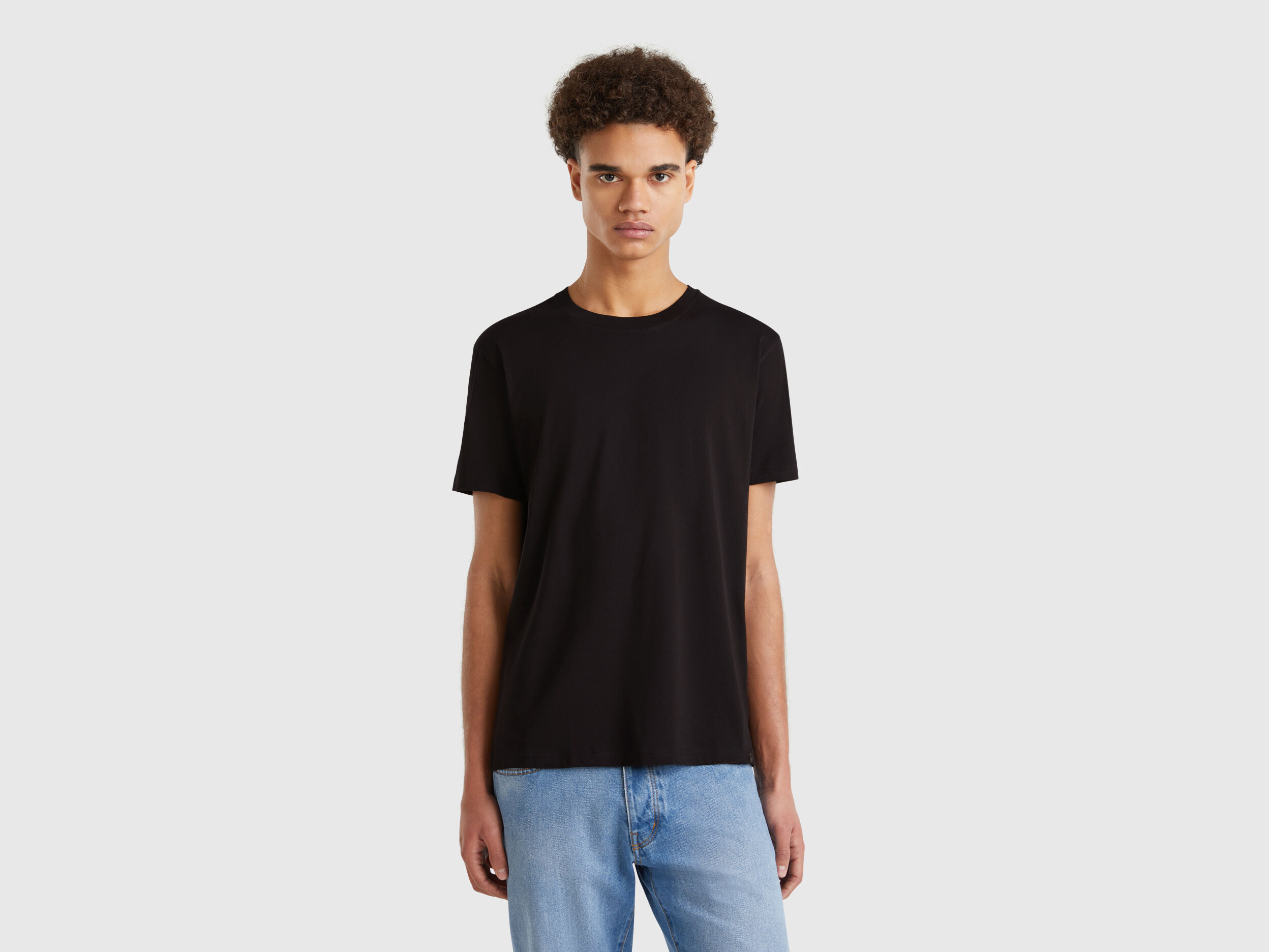 T-shirt in 100% cotton with glitter print logo - Dark Blue