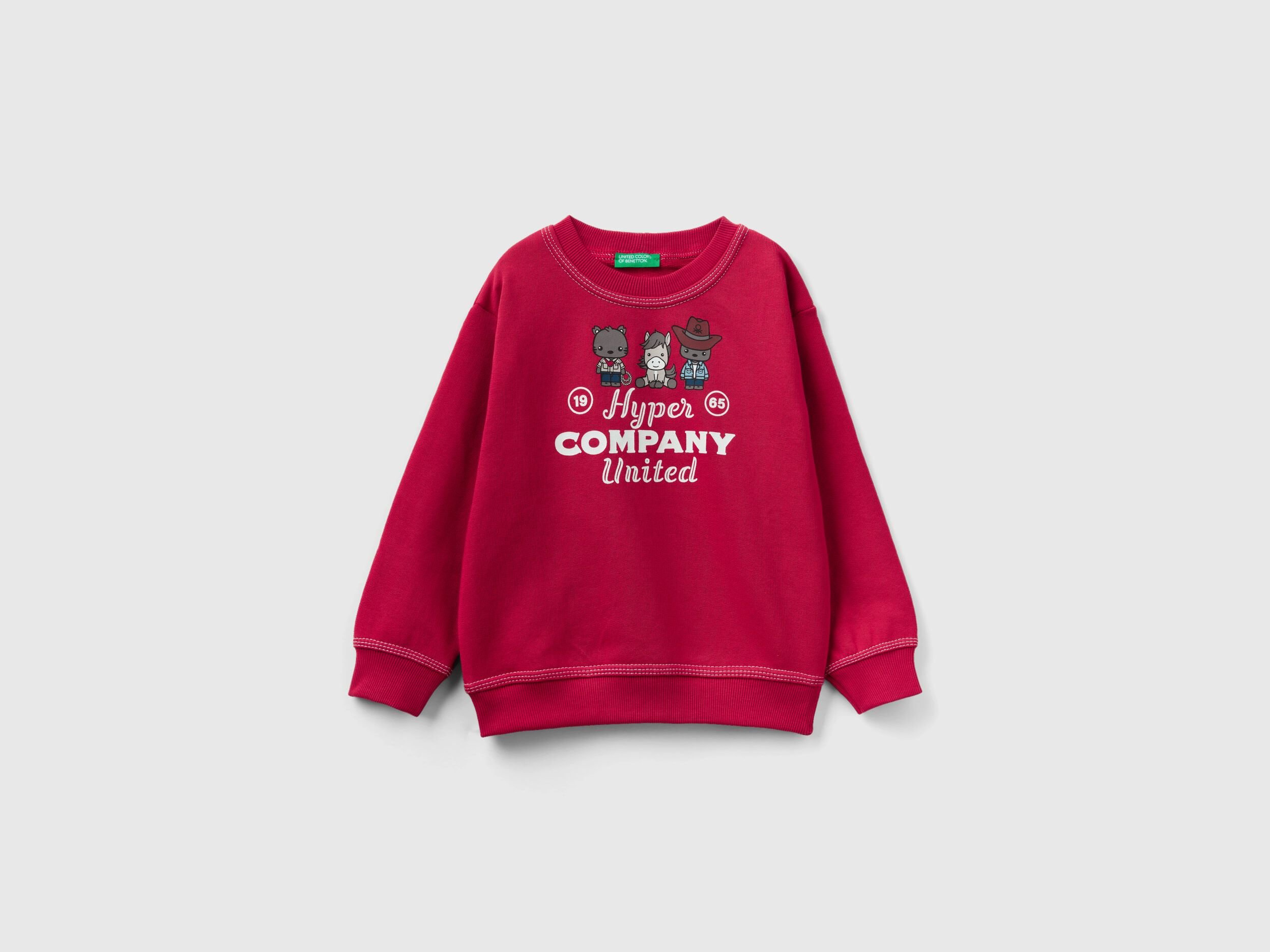 Red printed hotsell sweatshirt