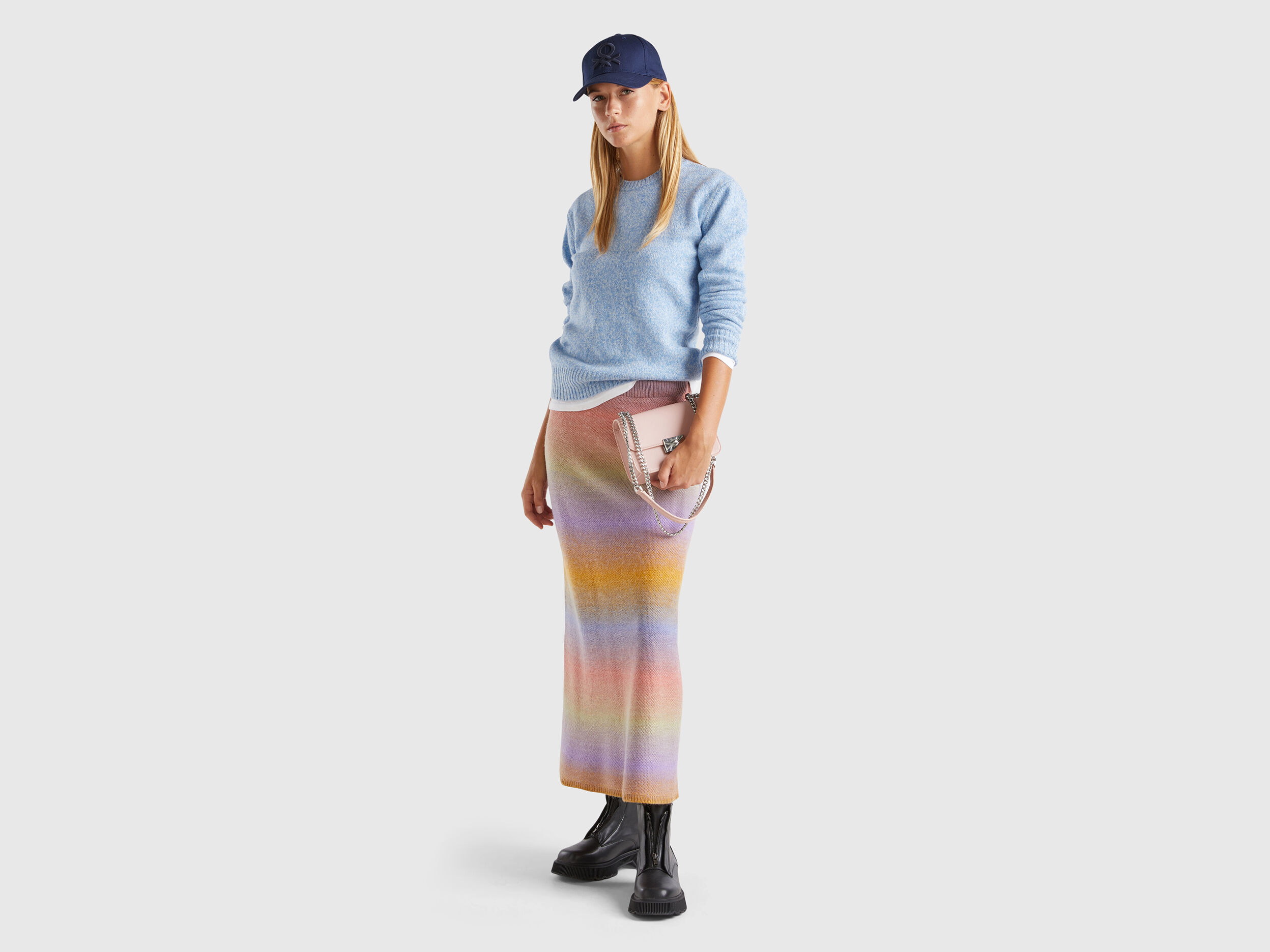Multicolor knit skirt - Multi-color | Benetton Multicolor knit skirt - Multi-color | Benetton