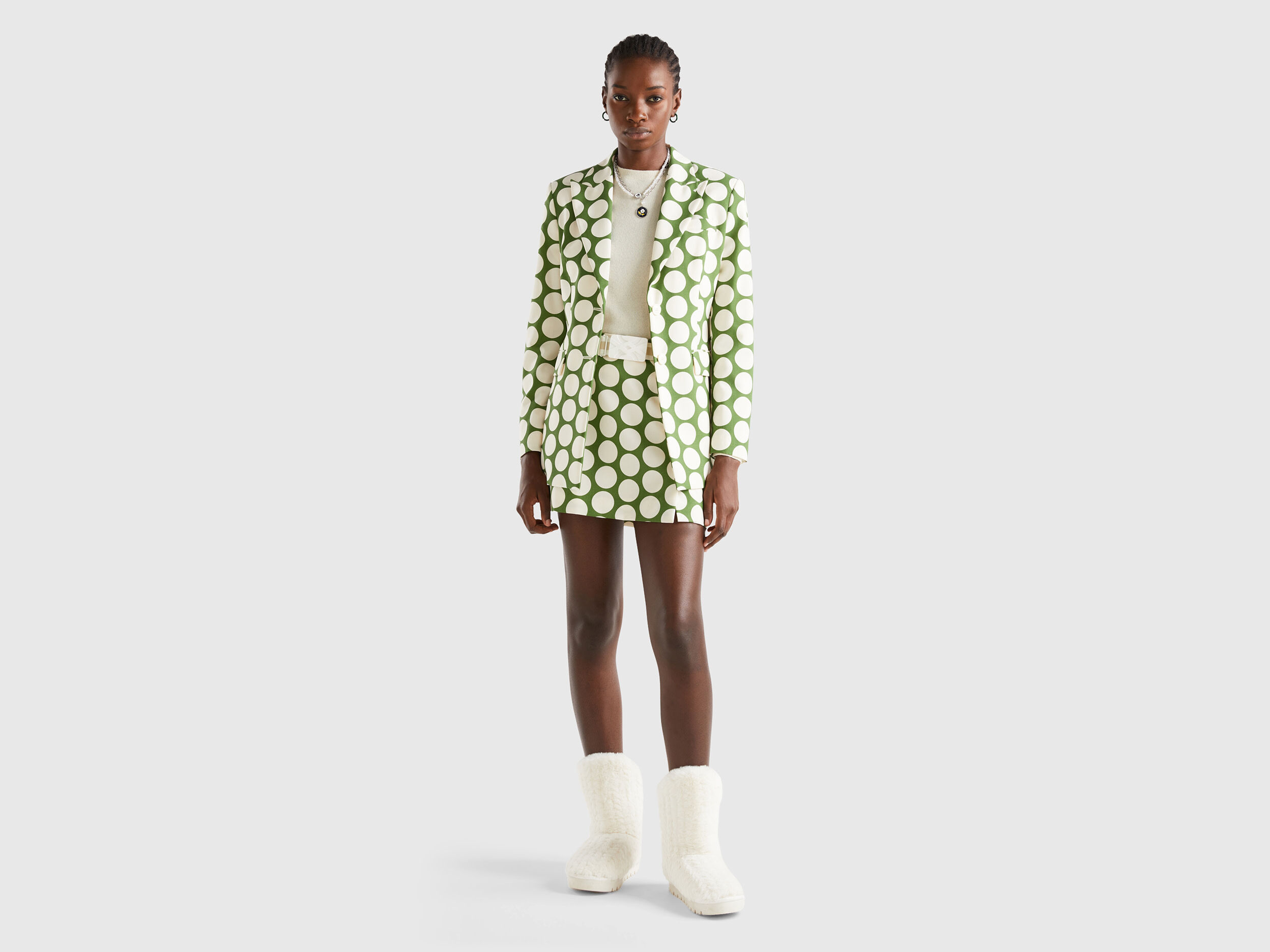 Polka dot blazer discount womens