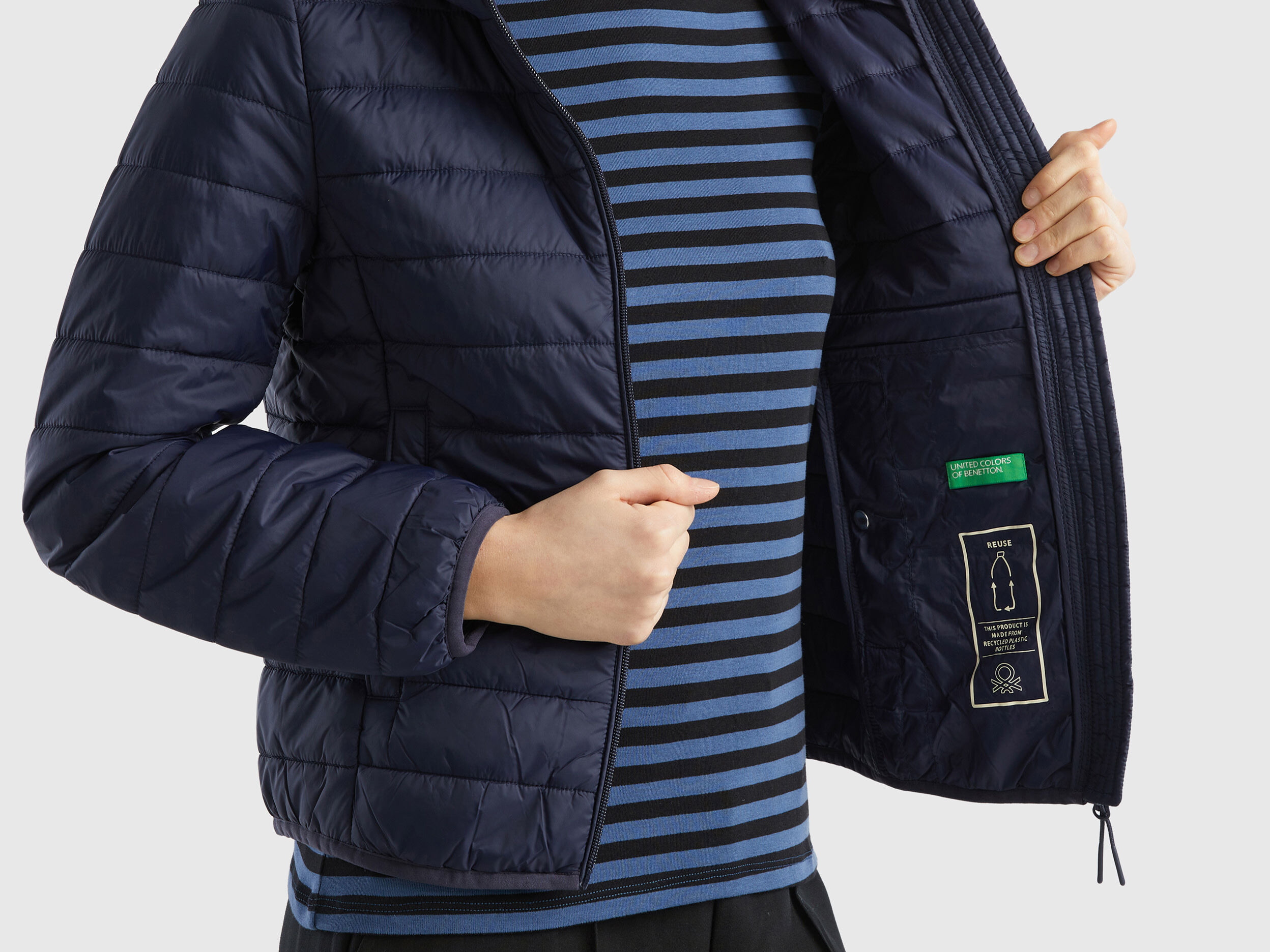 Benetton ladies puffer coats hot sale