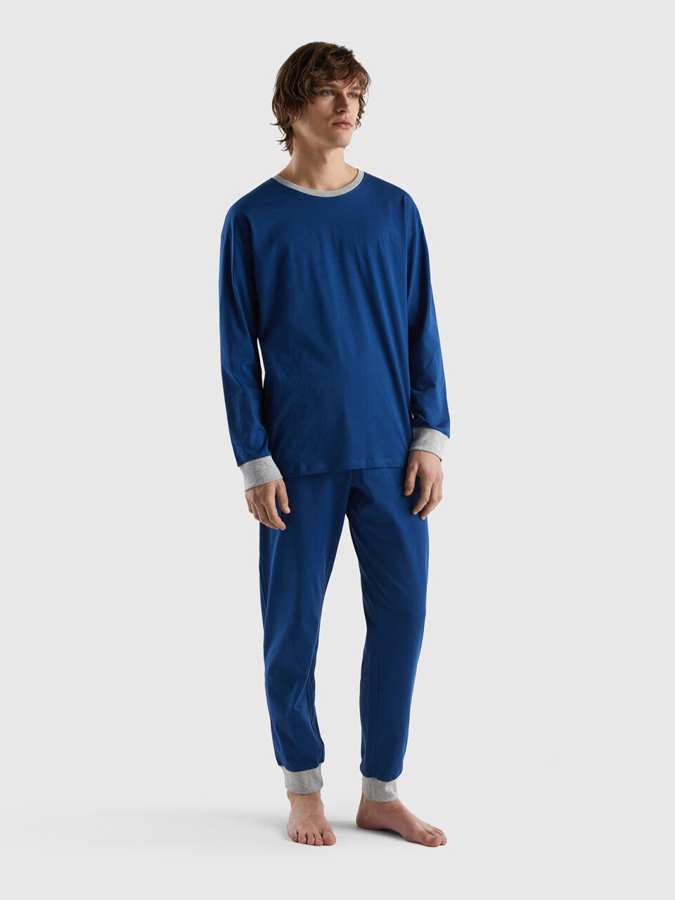 Pyjamas with pouch in 100% cotton