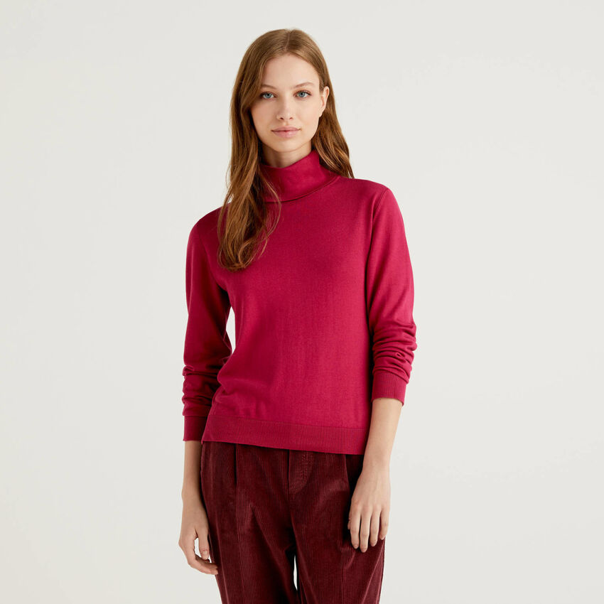 Turtleneck in cotton and Modal®