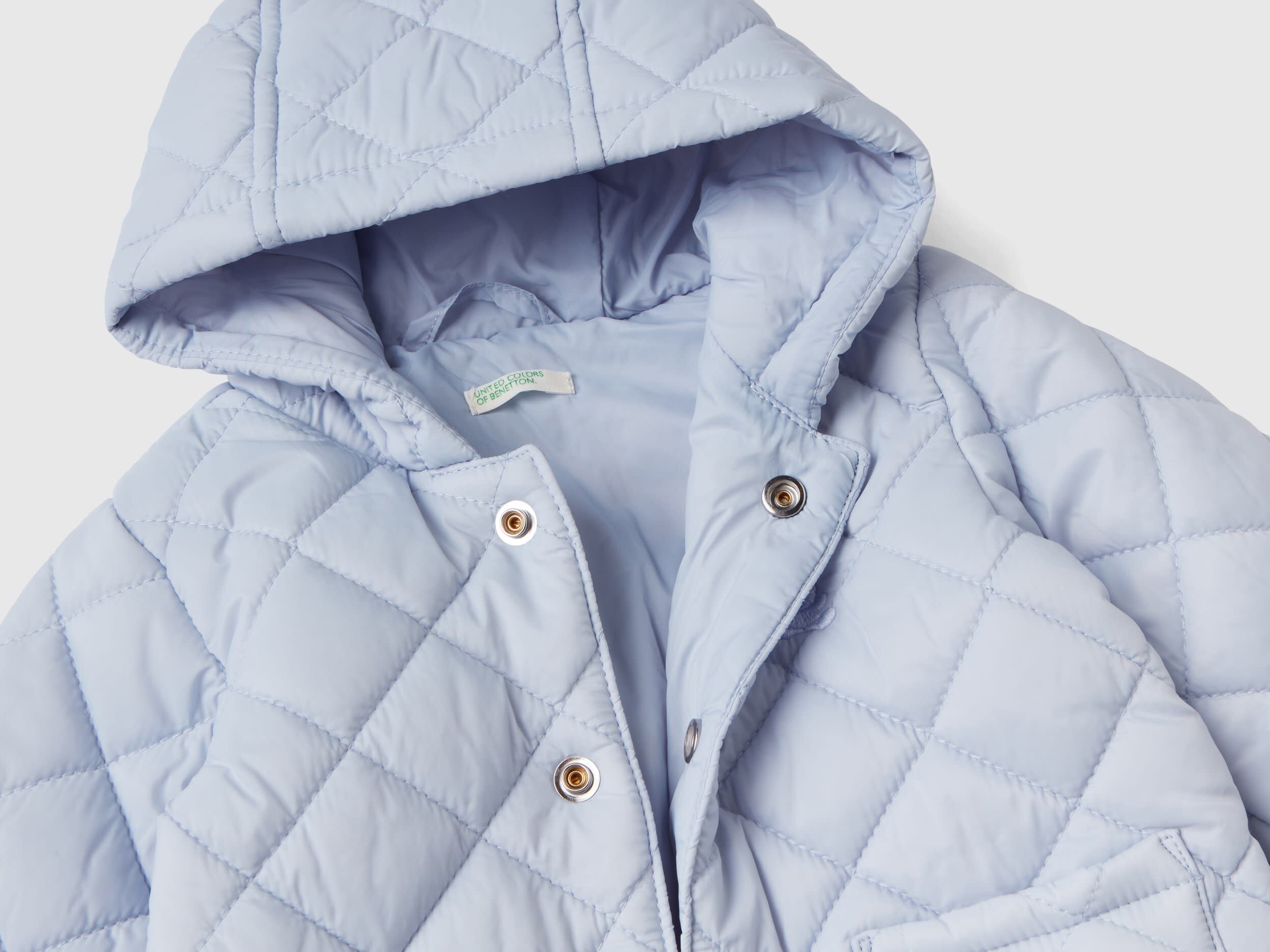 Baby blue quilted jacket shop
