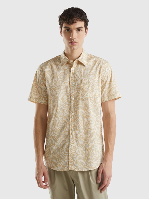 Short sleeve patterned shirt Men