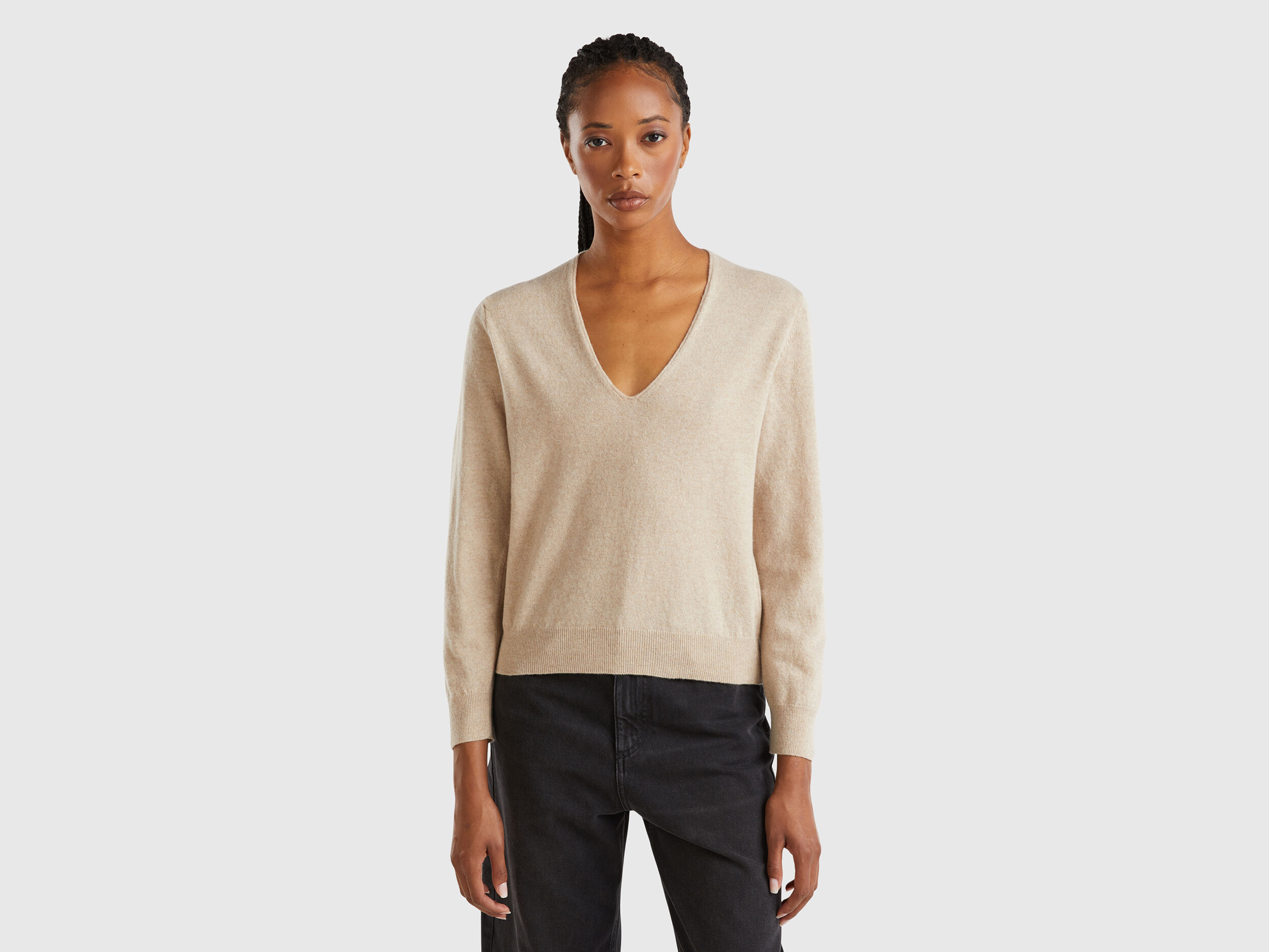 Ladies v neck sweater sale