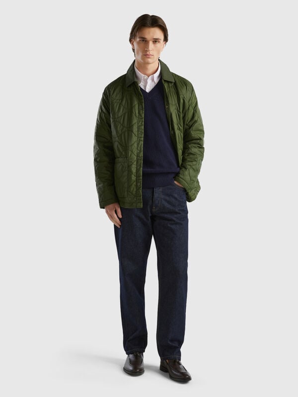 Quilted jacket with collar Men