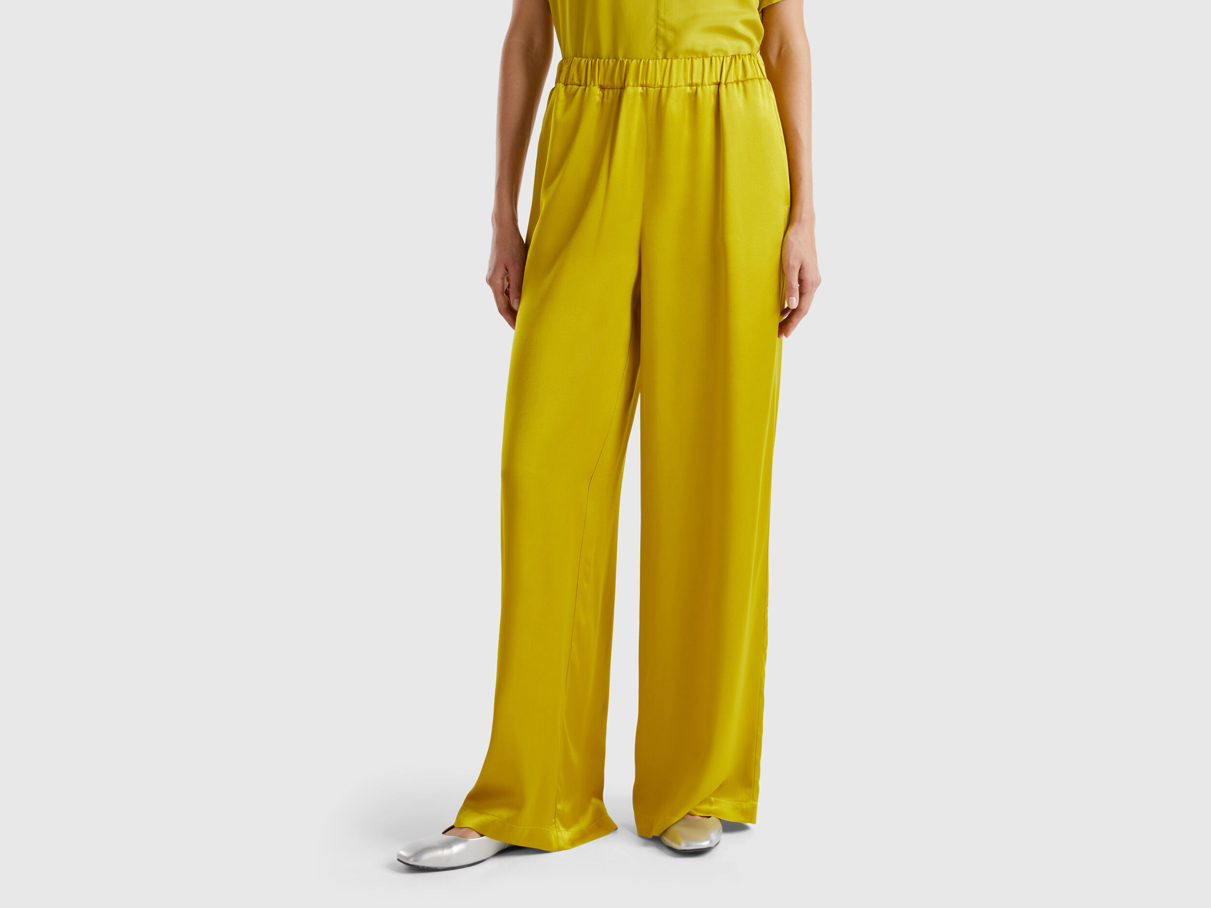 Viscose wide leg trousers deals