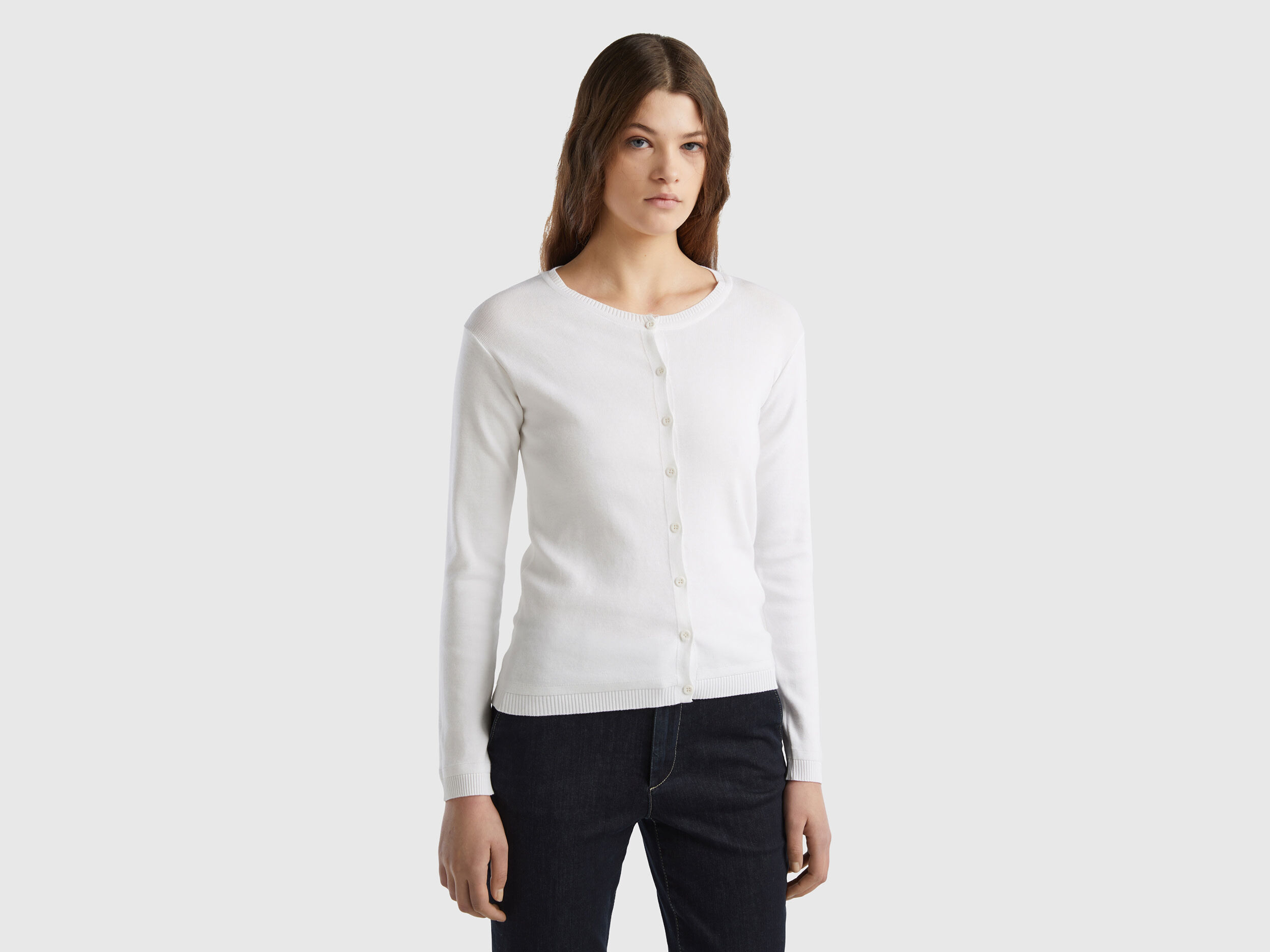 Benetton round sales neck cardigan