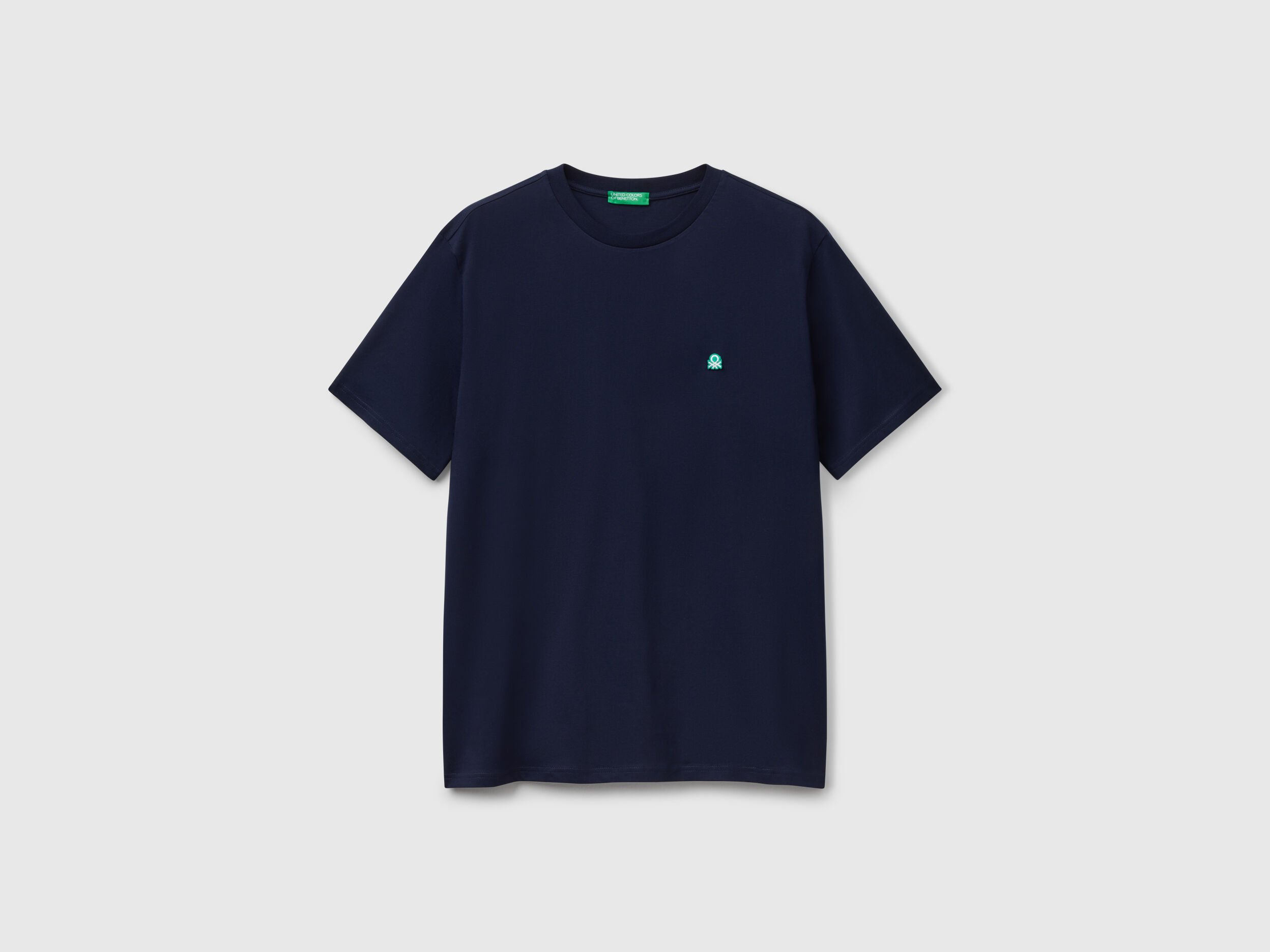 適切な価格 cotton basic Benetton | Blue Dark - t-shirt トップス