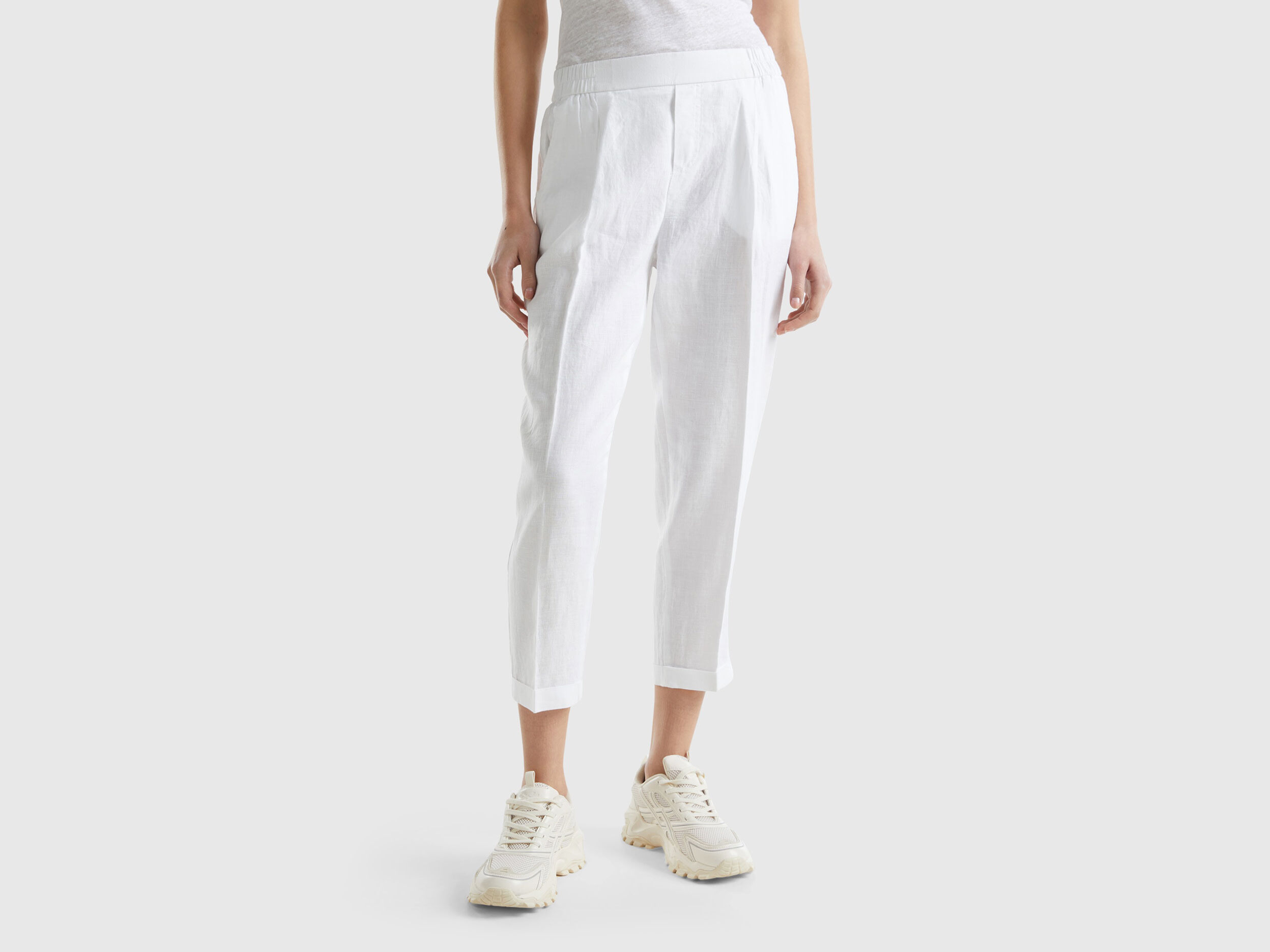 Pantaloni in lino benetton hotsell