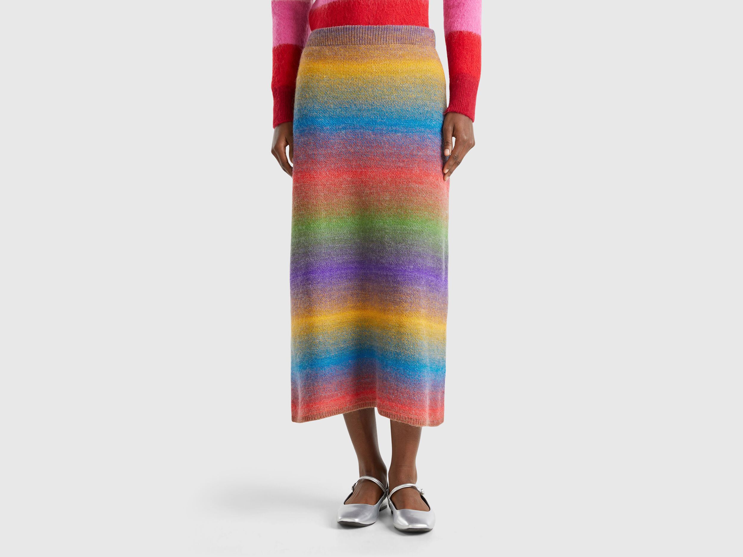 Multicolor knit skirt - Multi-color | Benetton