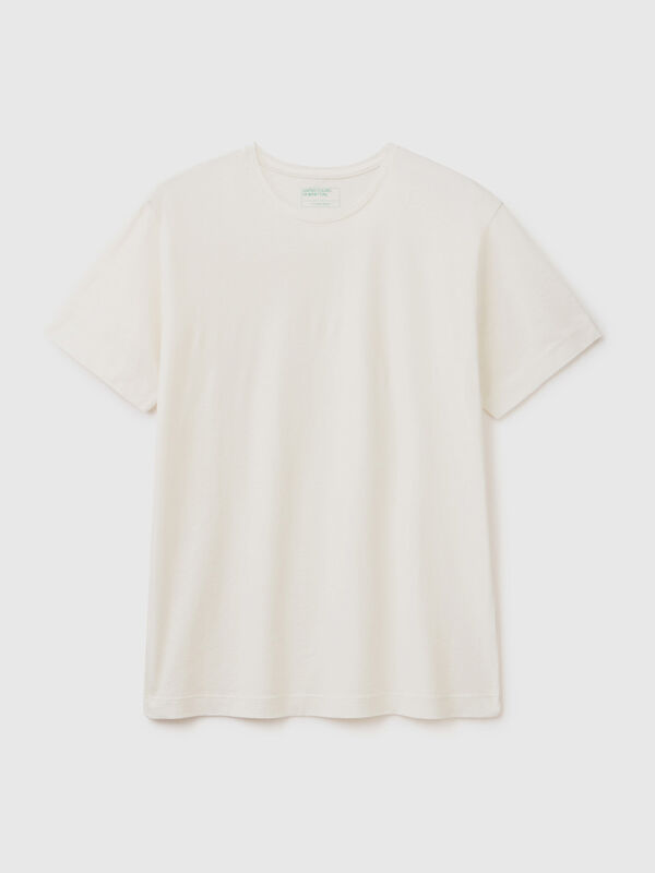 Benetton, White T-Shirt, Size Xxxl, White, Men
