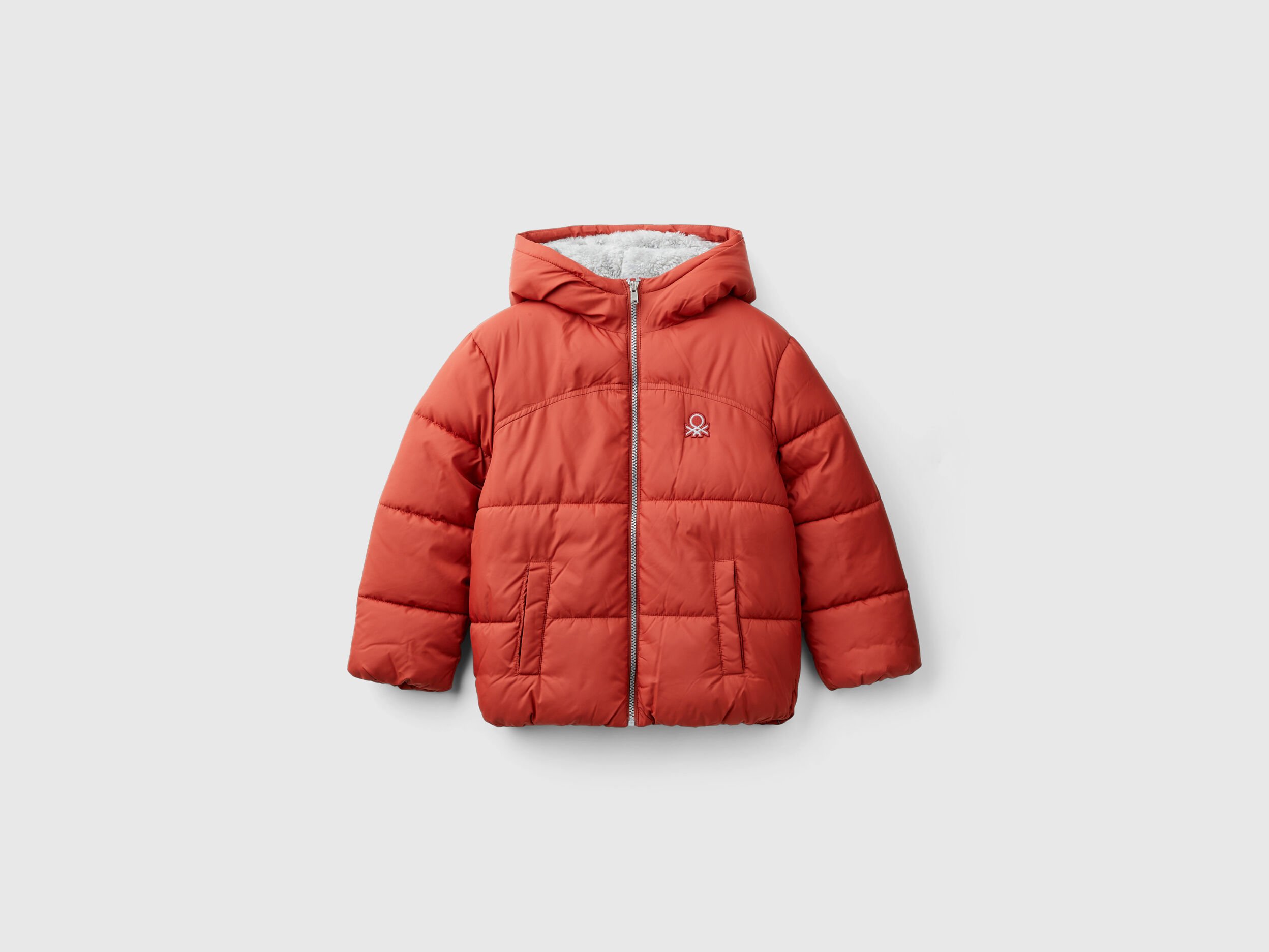 Padded jacket with teddy interior