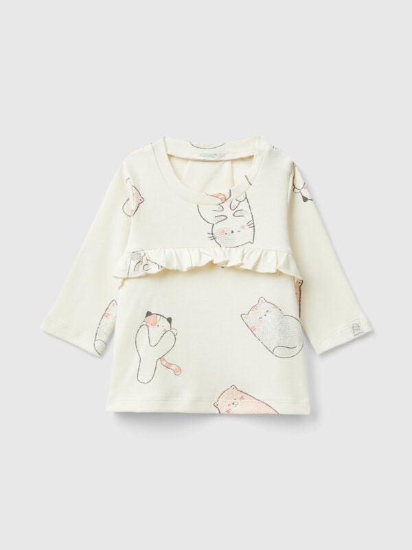 Camiseta gatitos en algodón puro Recién nacidos