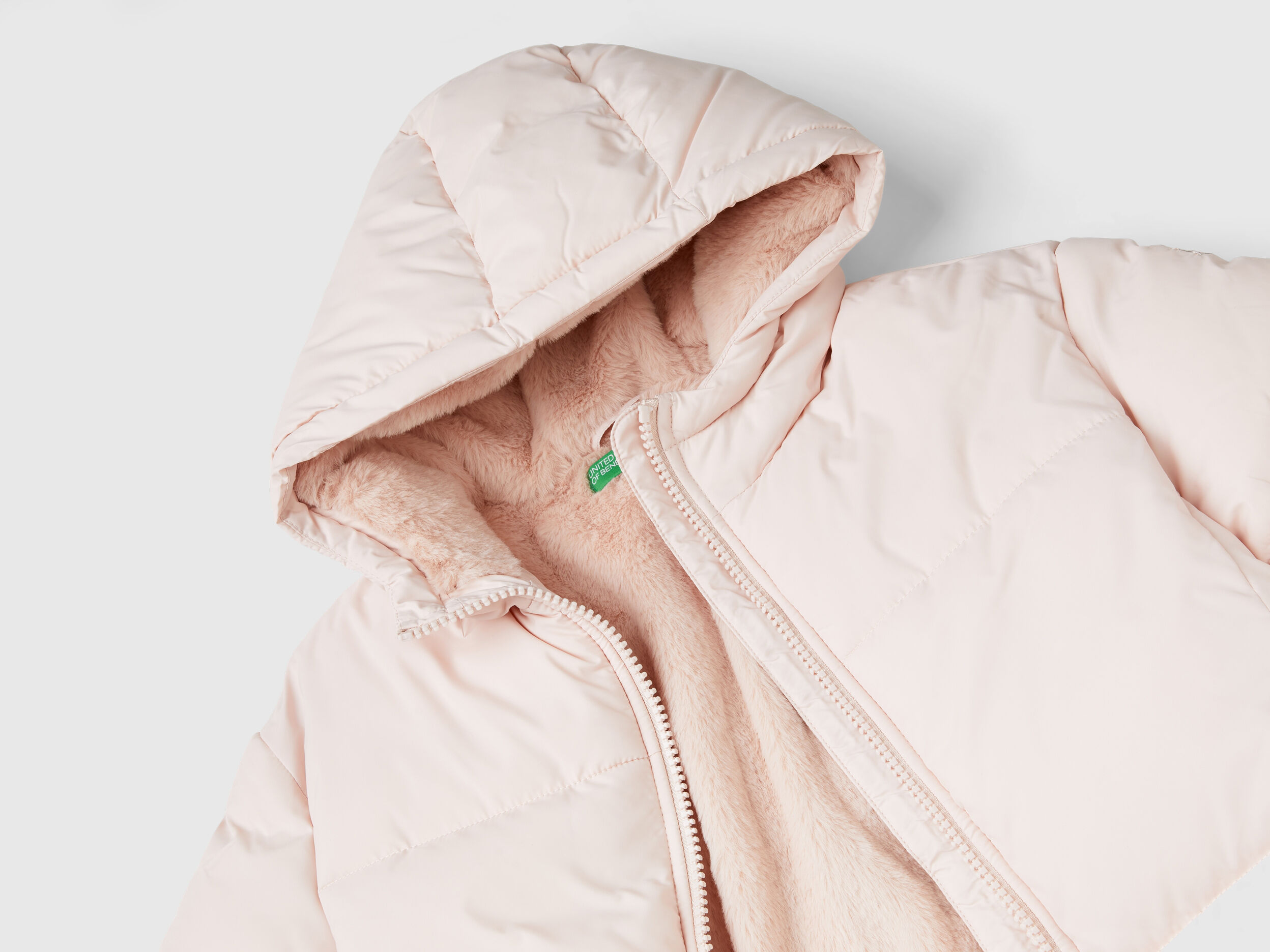 Pale pink padded jacket on sale