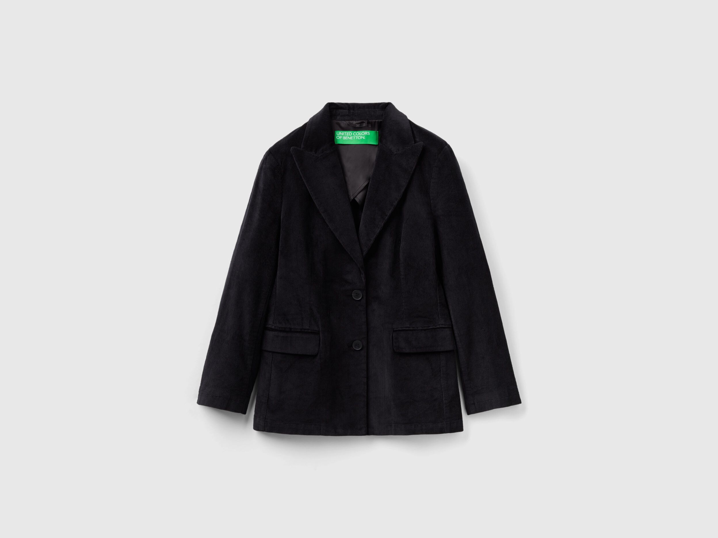 Benetton black coat clearance