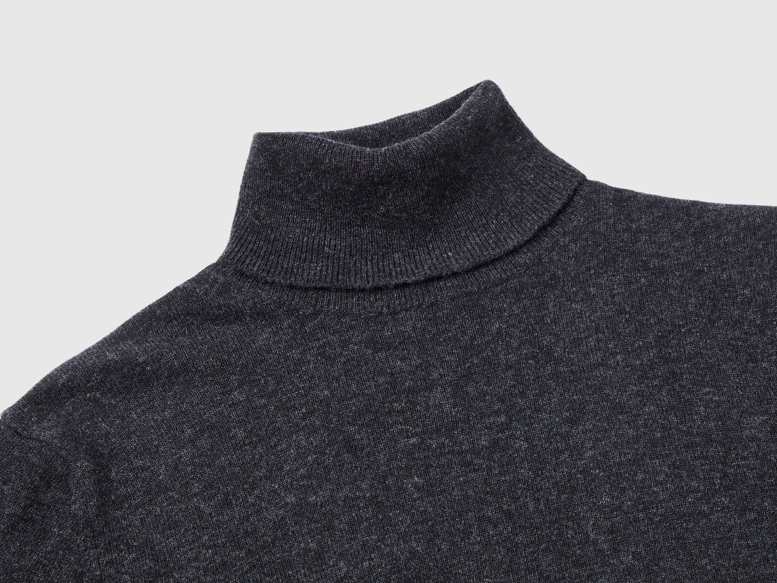 Dark gray turtleneck sweater sale