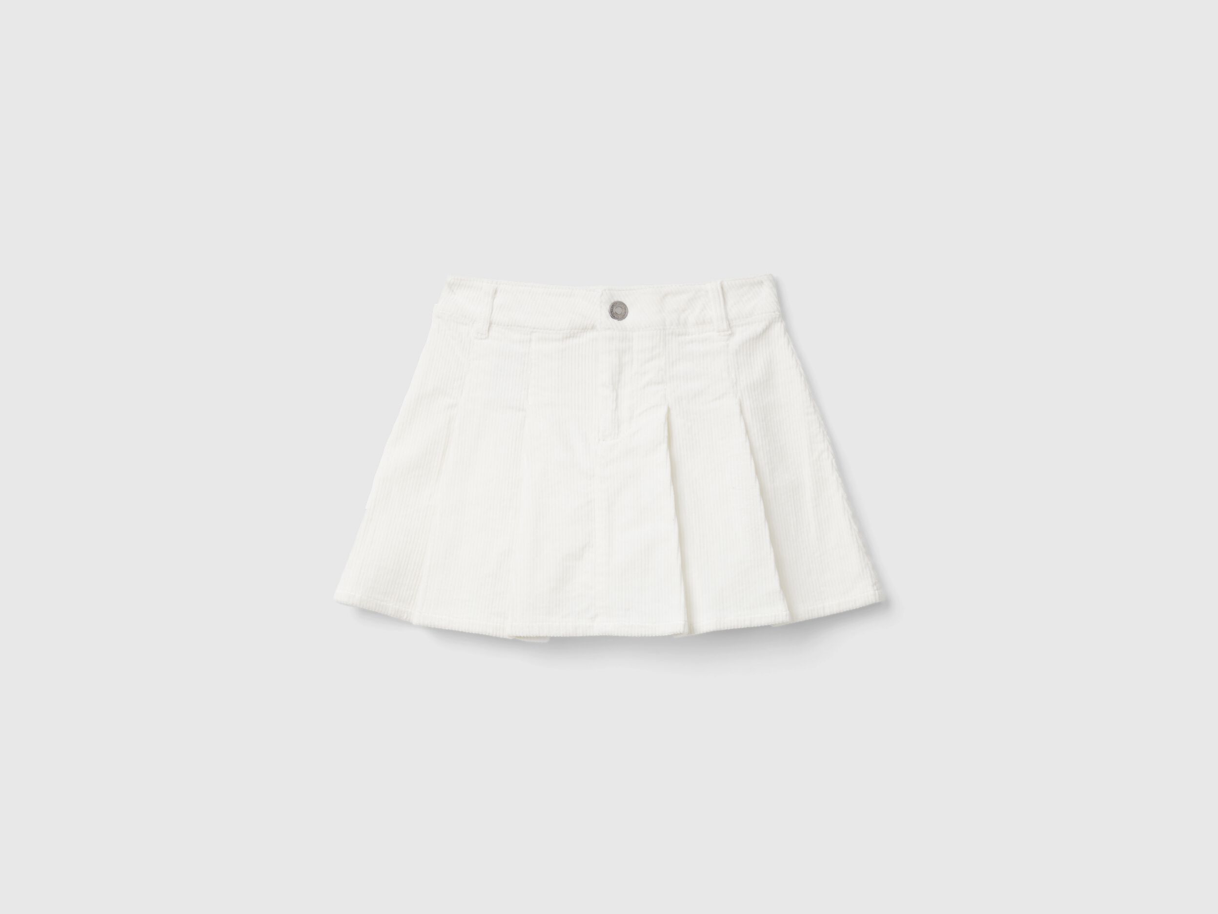 Velvet pleated mini skirt Creamy White Benetton