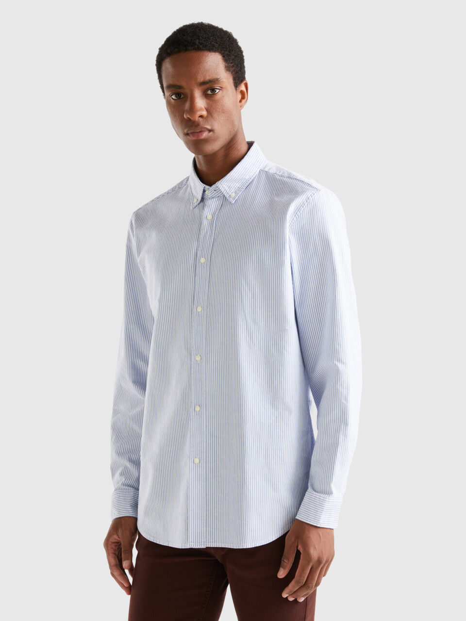 Mens slim fit white button sales down shirt