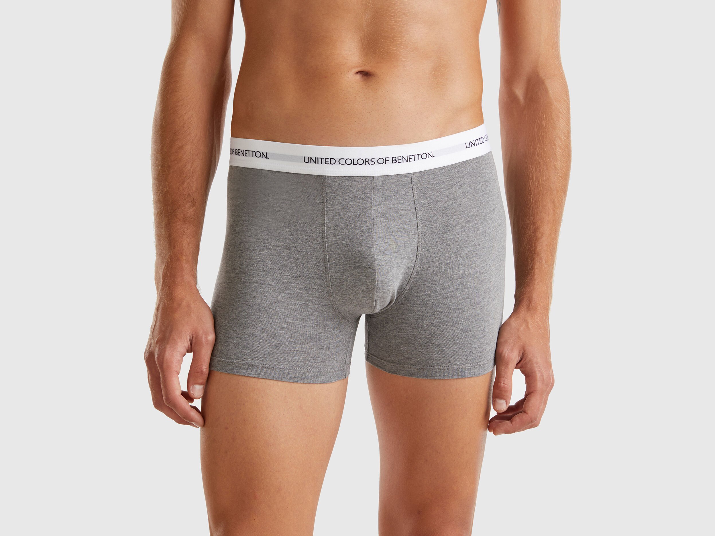 Boxers in stretch organic cotton Dark Gray Benetton