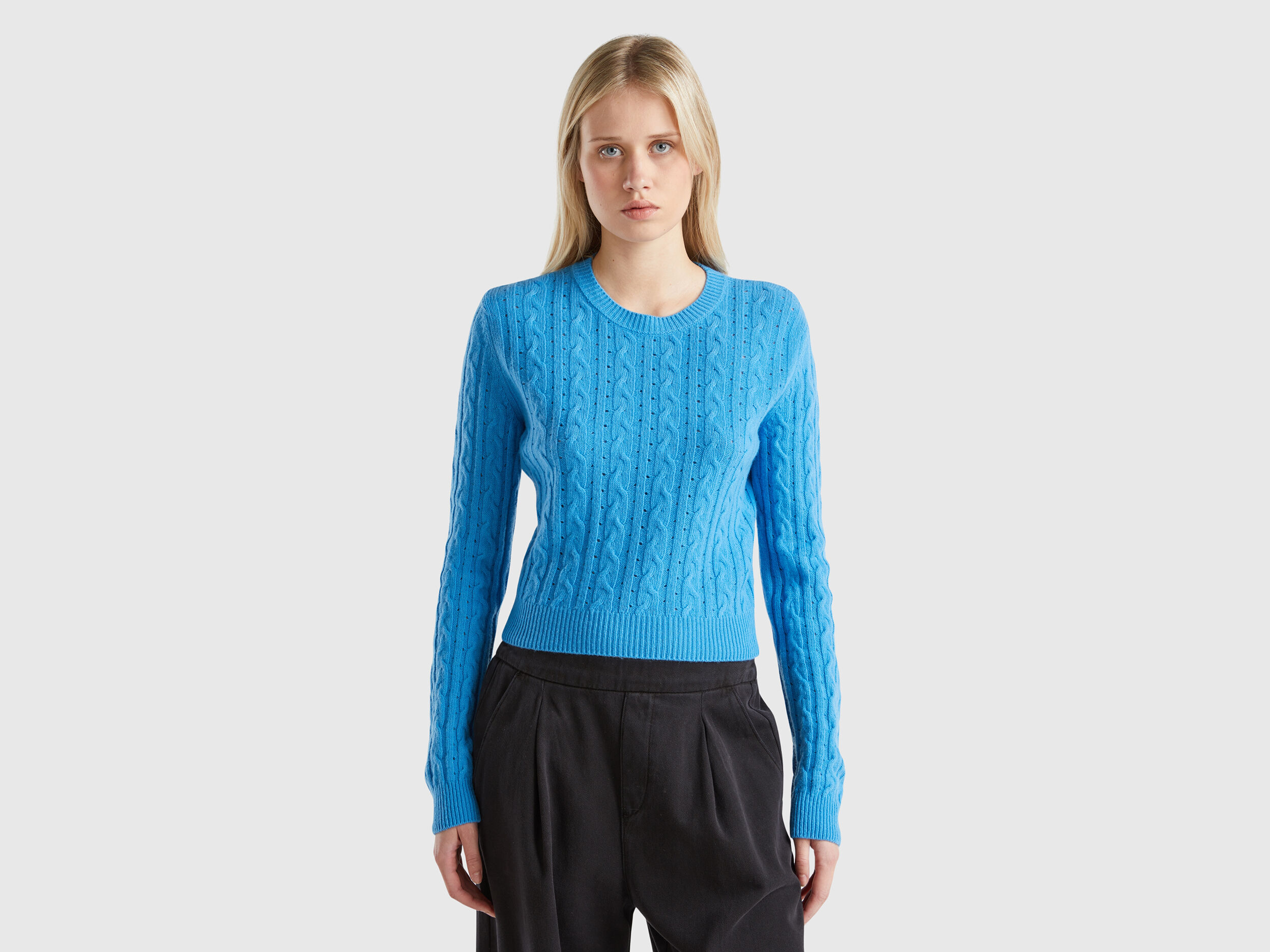 Aura cable knit tops
