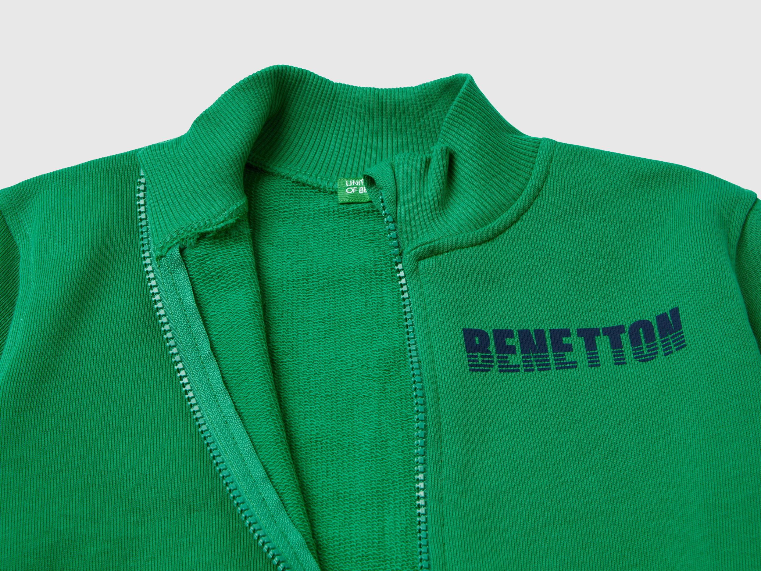 Sweatshirt in organic cotton with zip