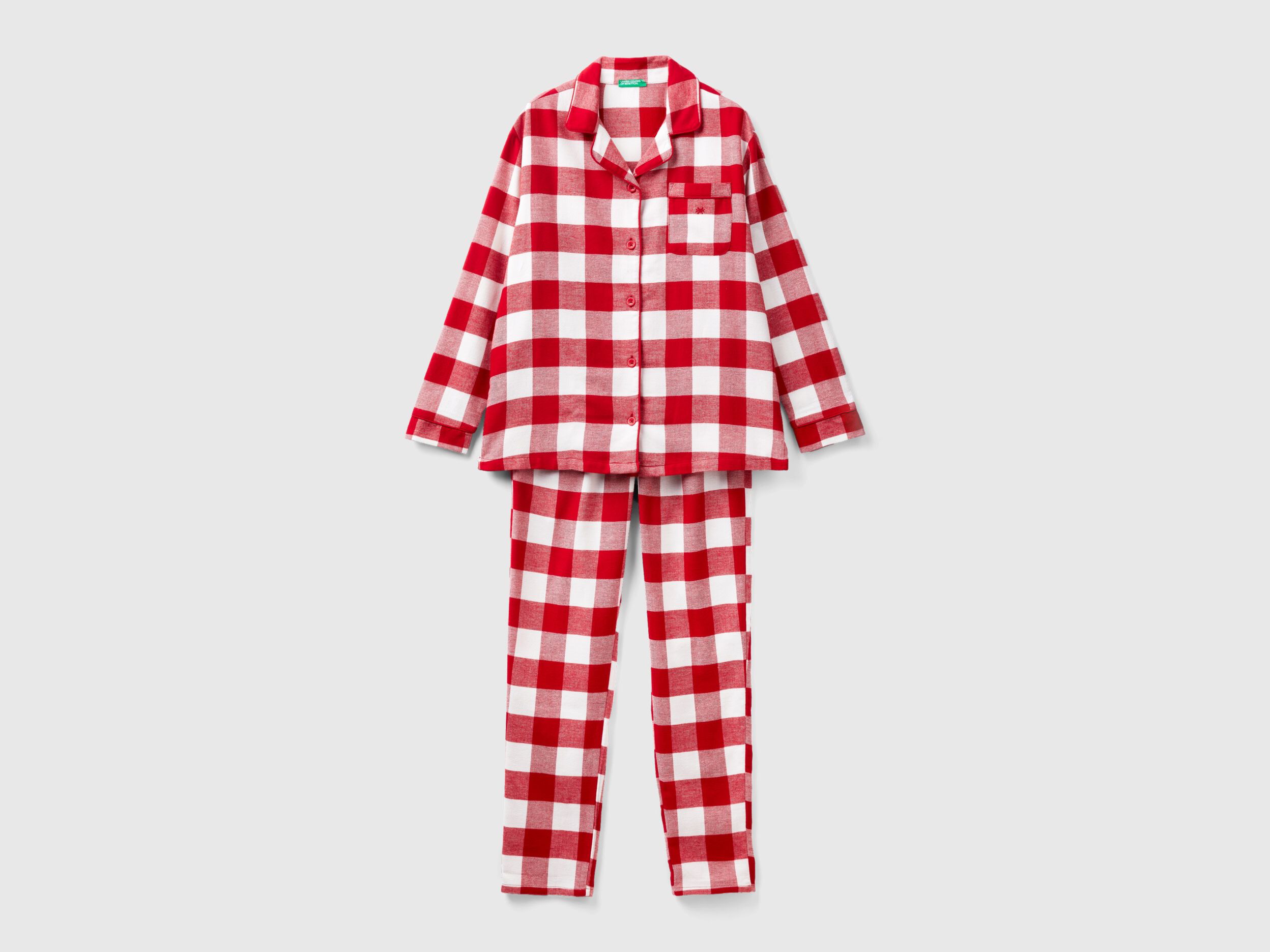 Checked flannel pyjamas Red Benetton