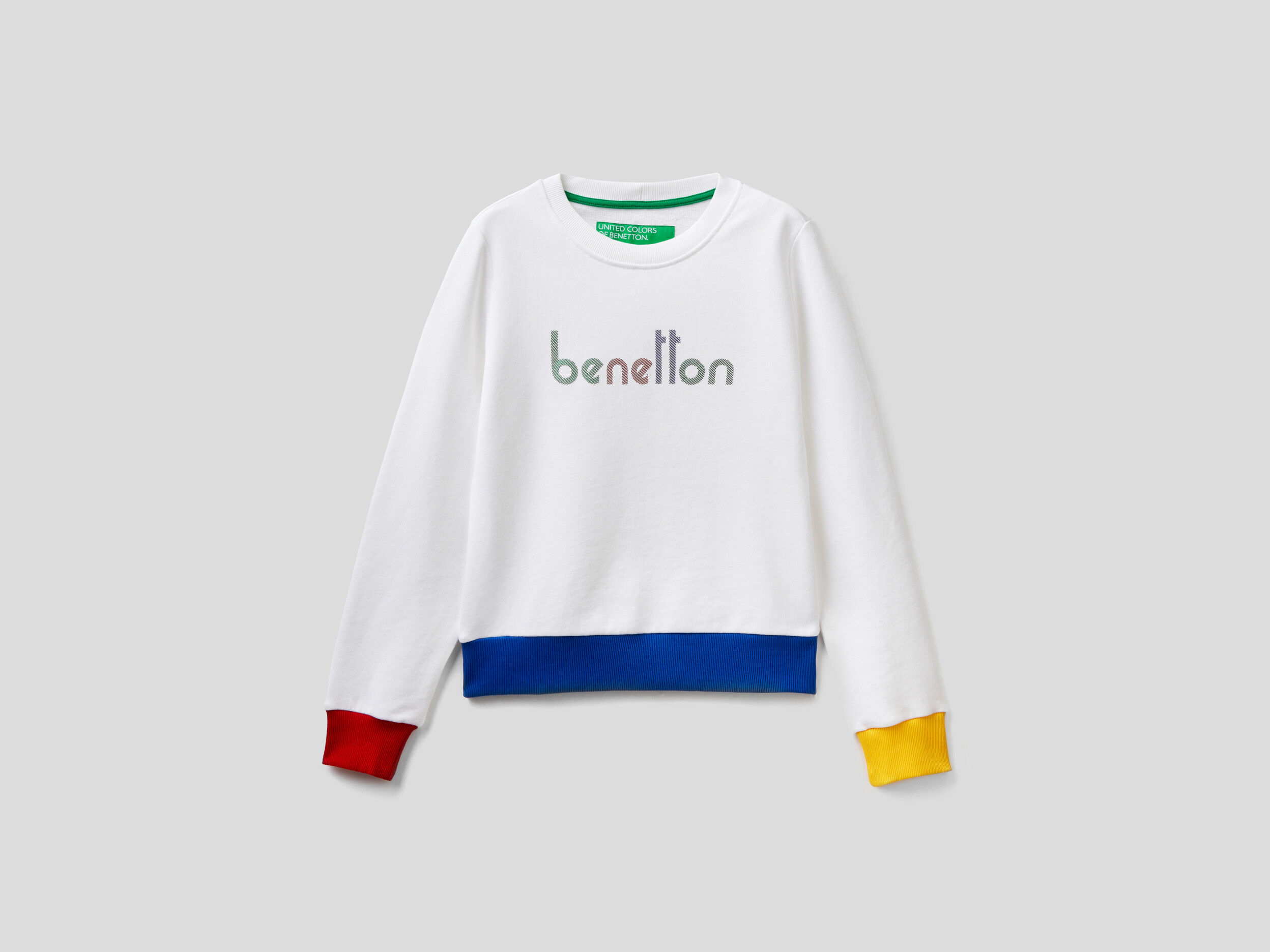 100 cotton white crew neck sweatshirt top