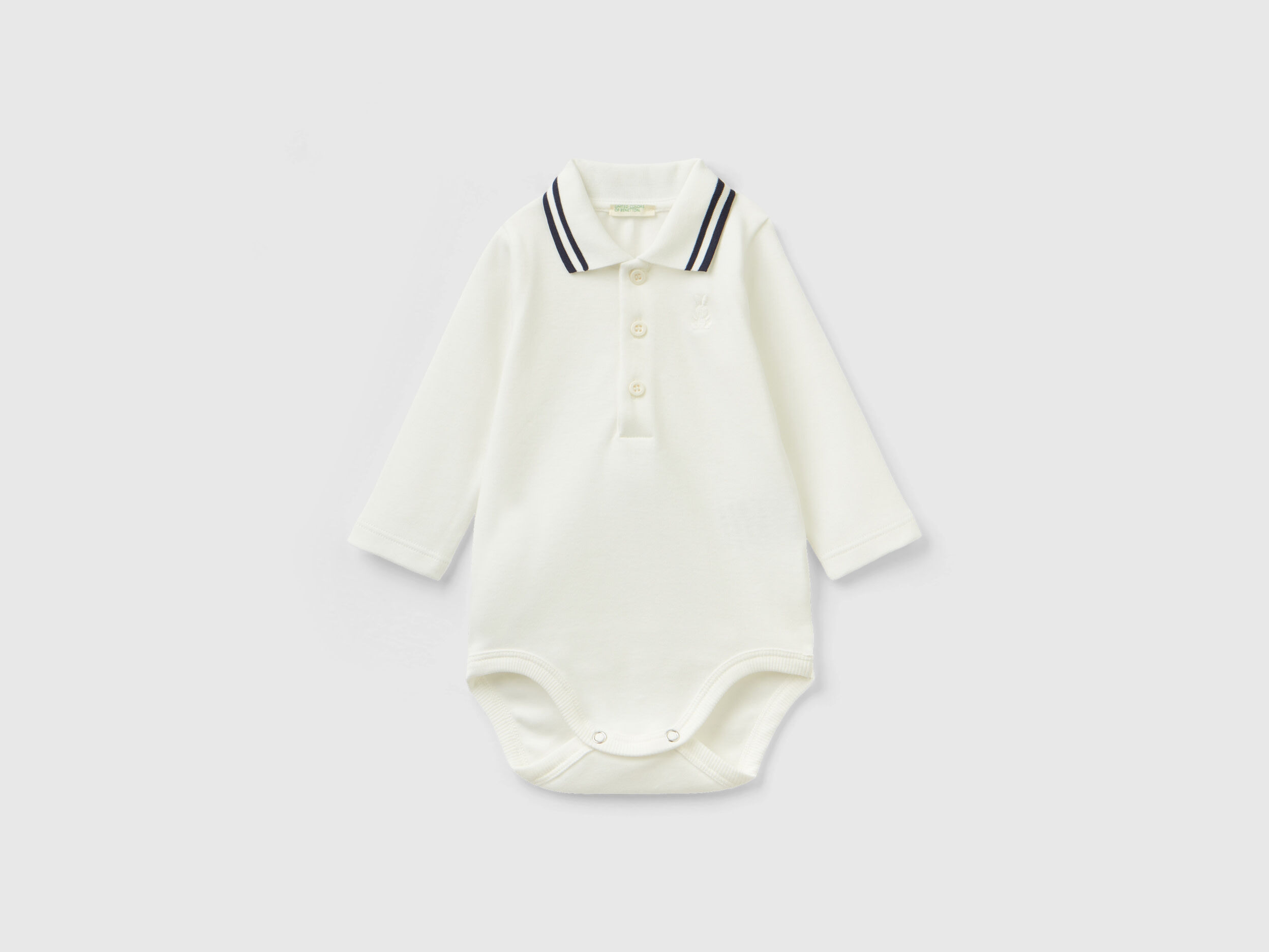 White polo bodysuit baby top