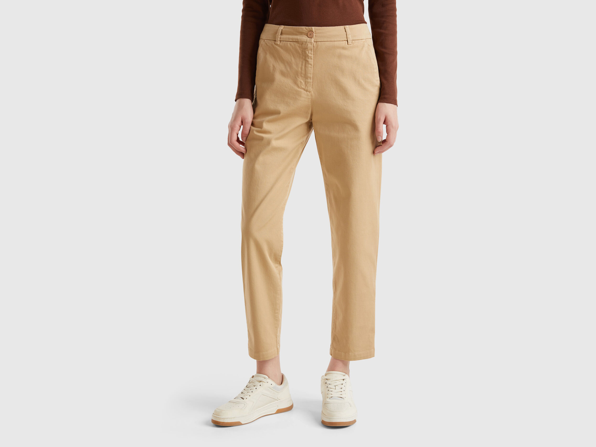Pantalon chino camel femme top