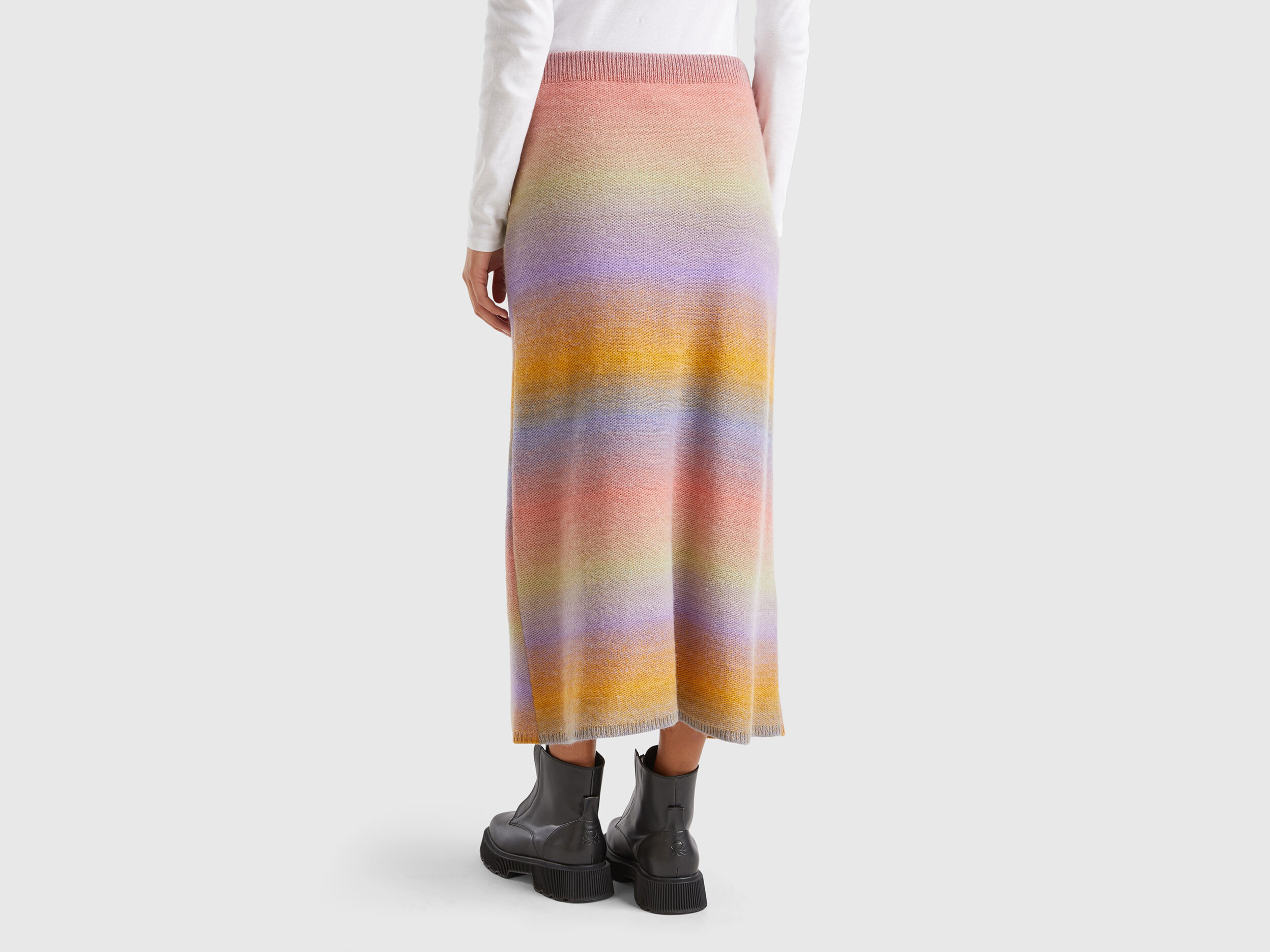 Multicolor knit skirt - Multi-color | Benetton Multicolor knit skirt - Multi-color | Benetton