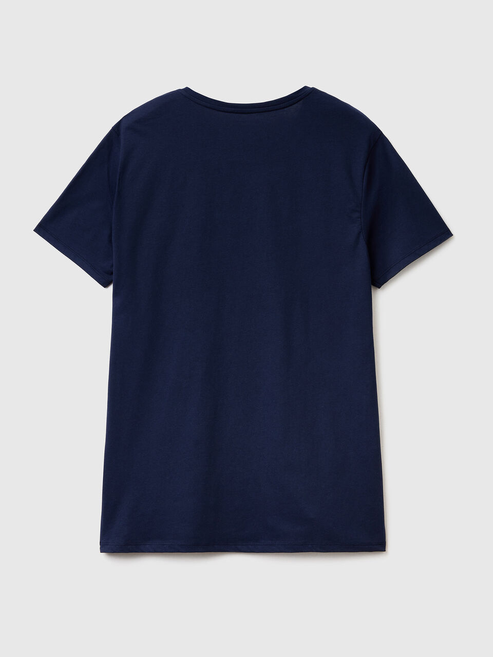 Long fiber cotton t-shirt Blue | - Dark Benetton