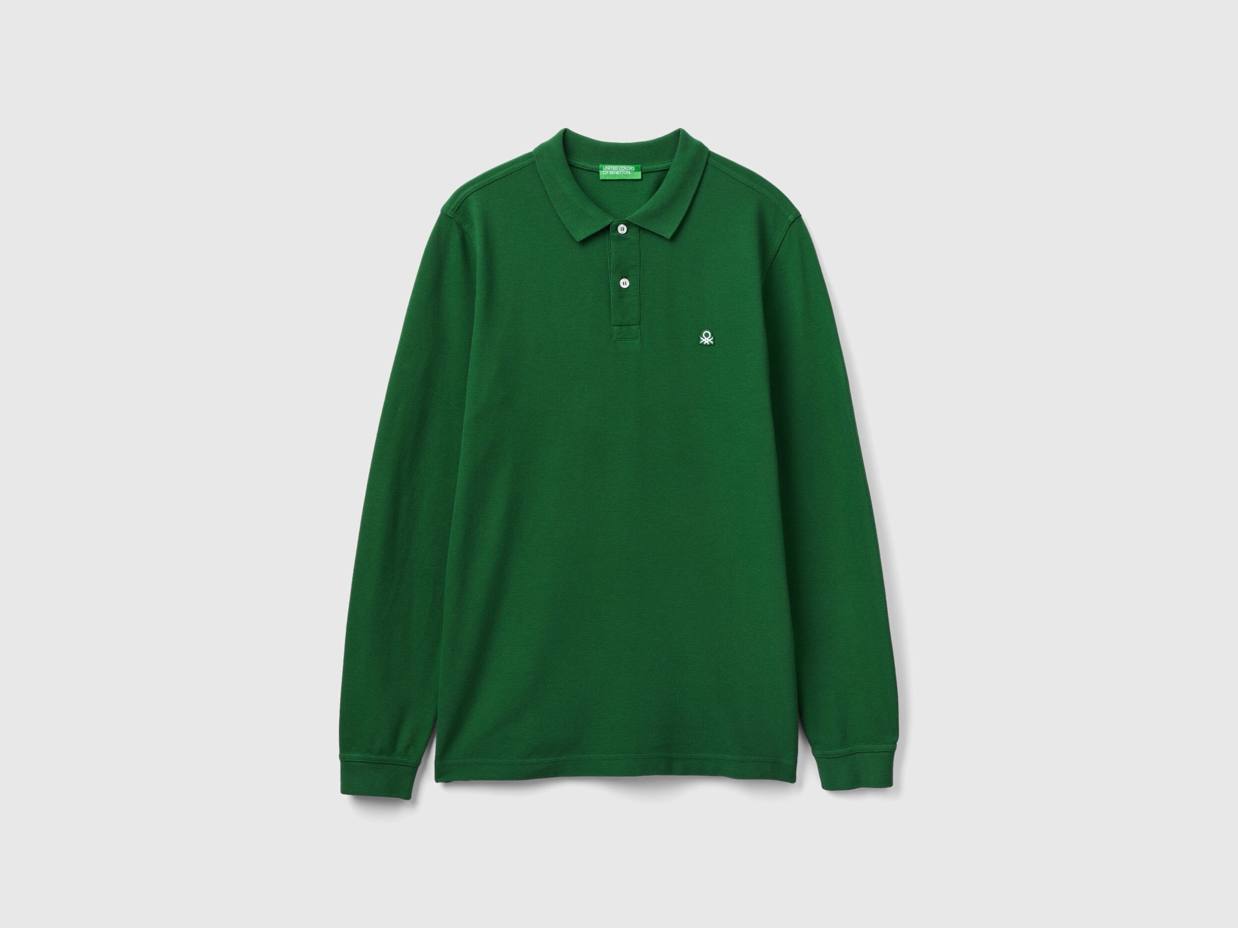 Benetton polo discount manga larga