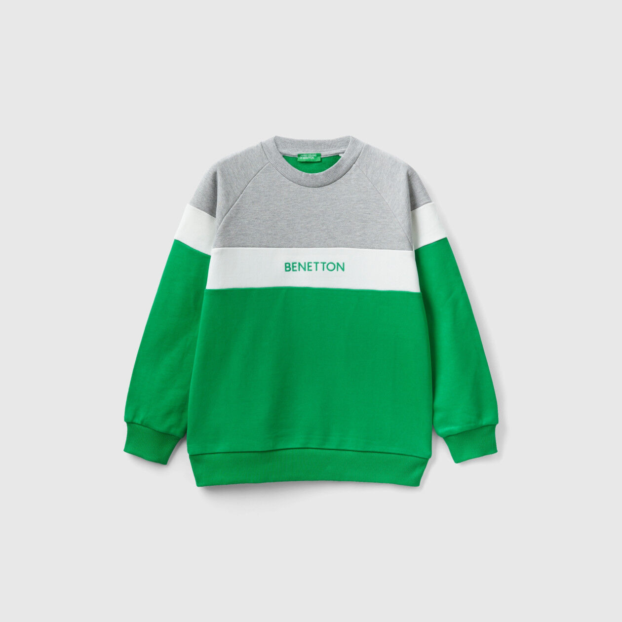 Sweatshirt with logo print Air Force Blue Benetton