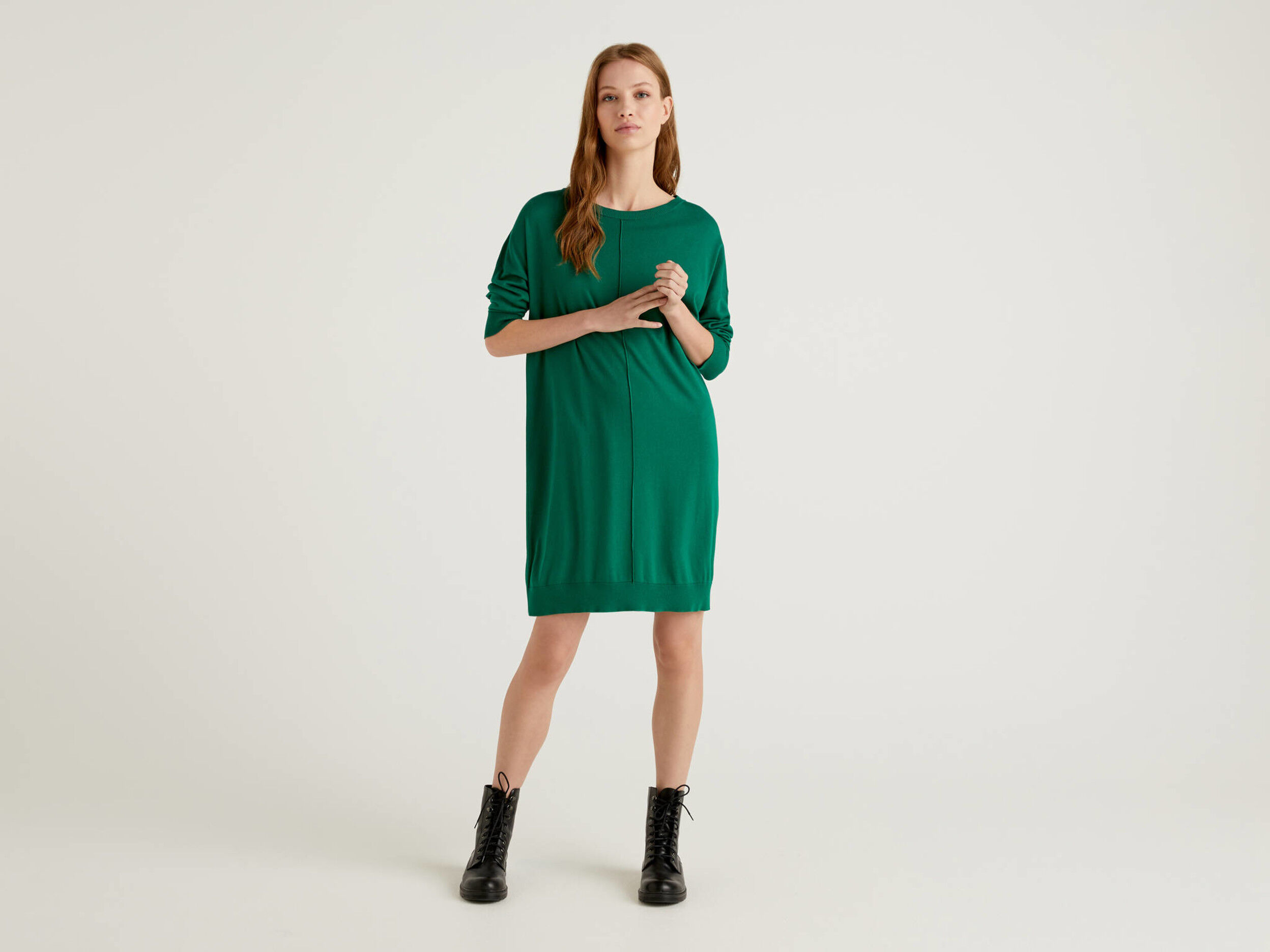 Long sleeve knit dress