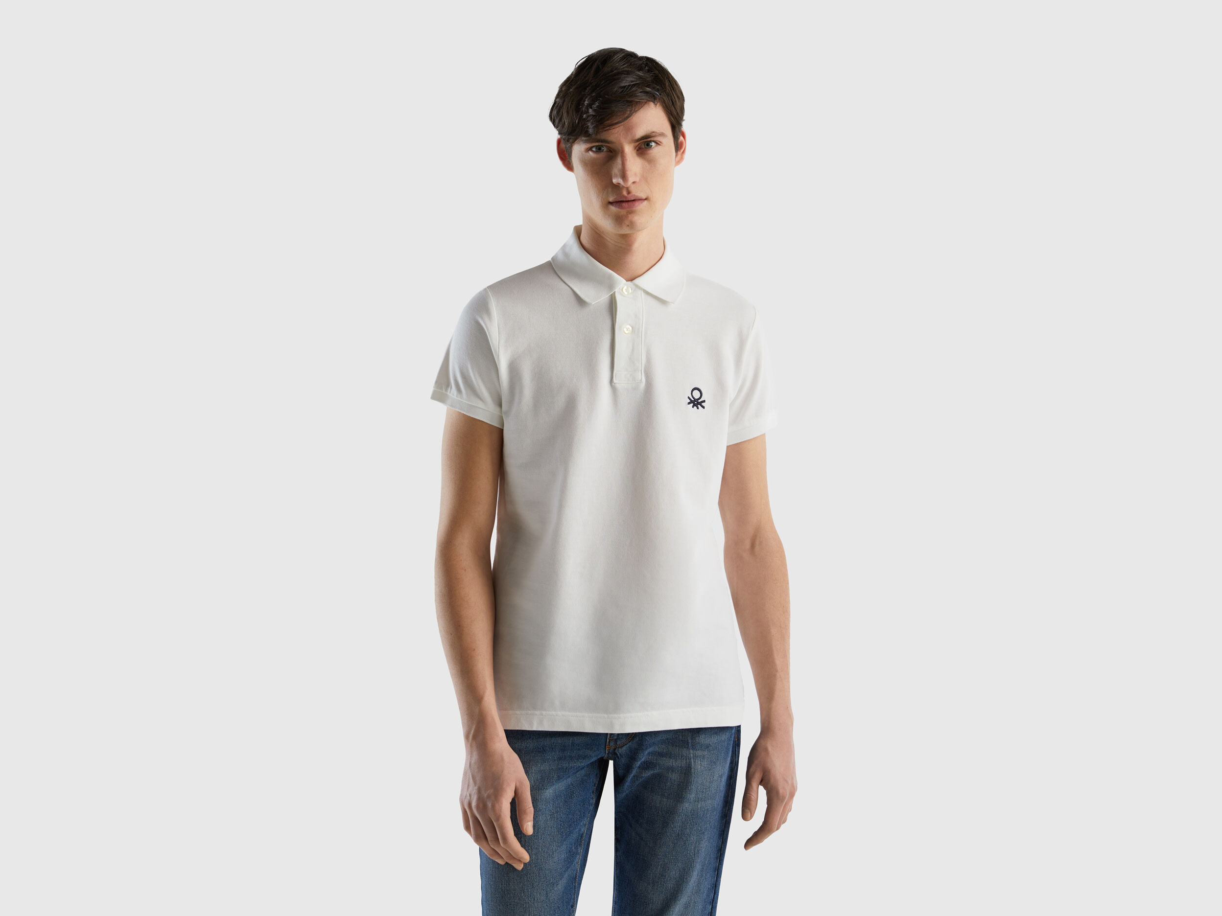 Polo bianca sales benetton