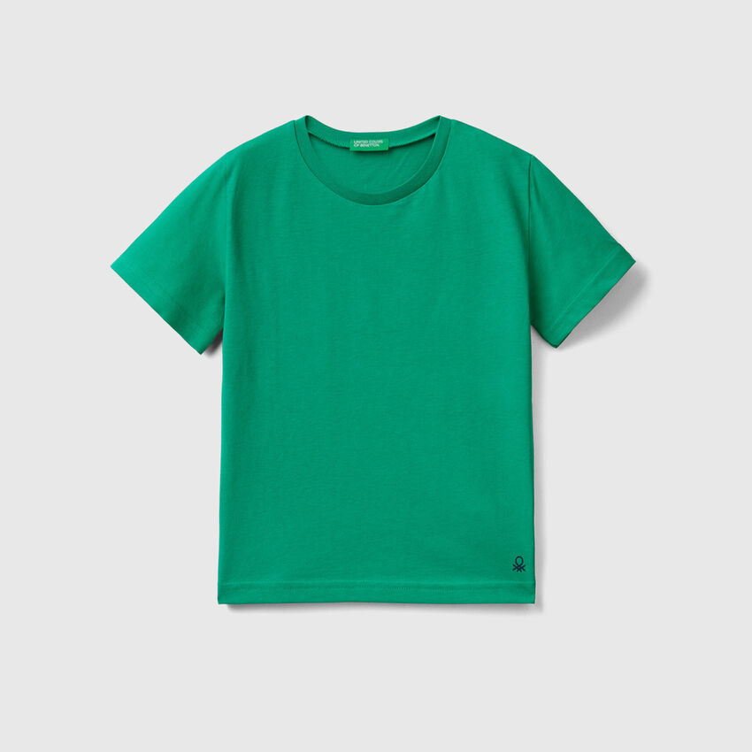 T-shirt in organic cotton Green Benetton - 