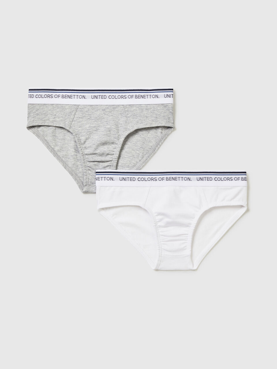 Two briefs with logoed elastic - Light Gray