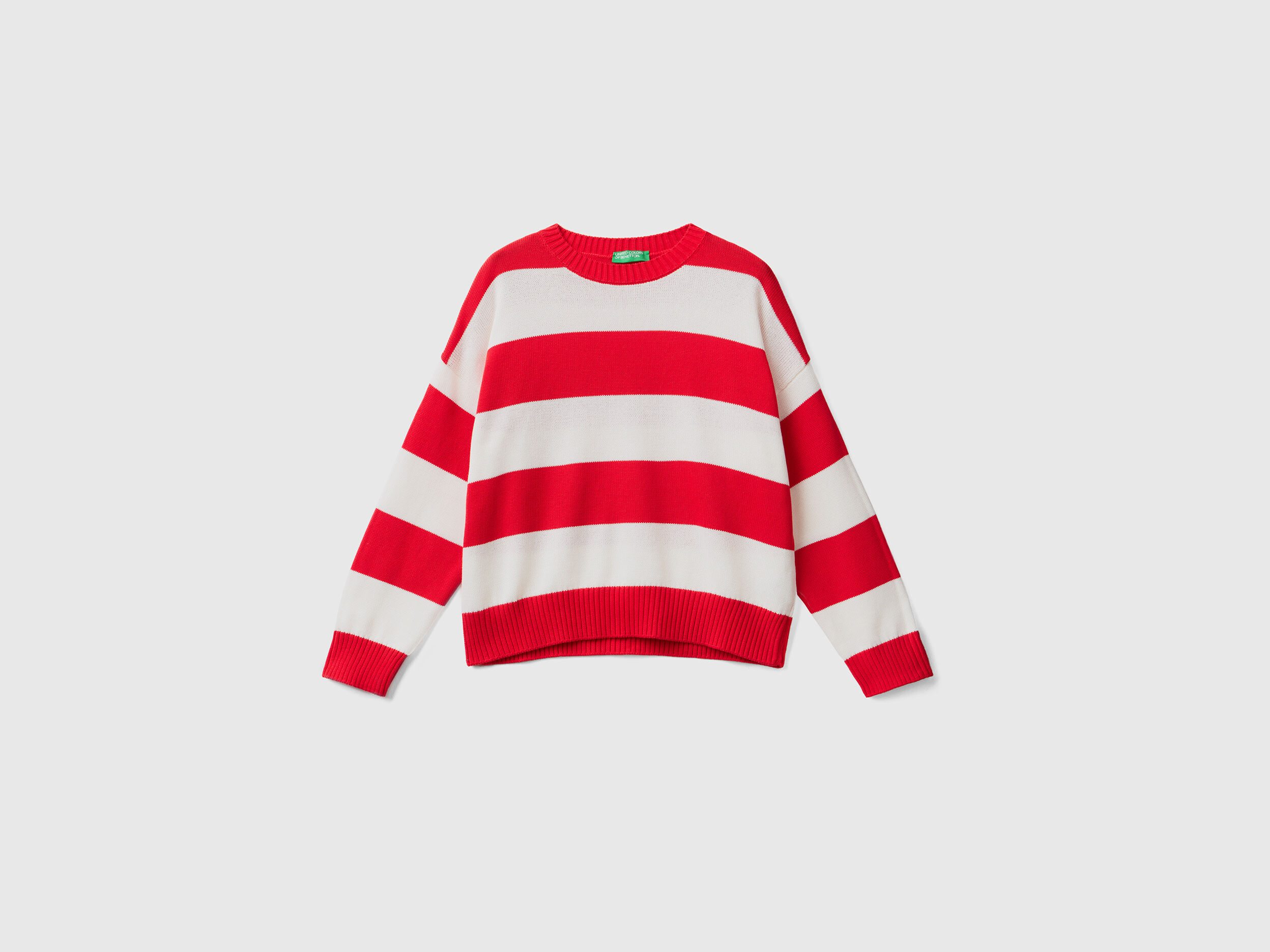 Benetton striped sweatshirt deals