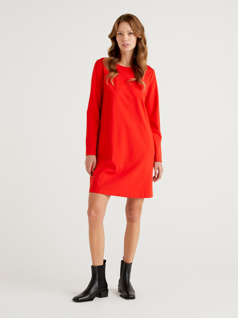 Womens Dresses Benetton Dresses Red - Save 31% Benetton Vestito 107vdv001 Dress in Magenta 68 m 