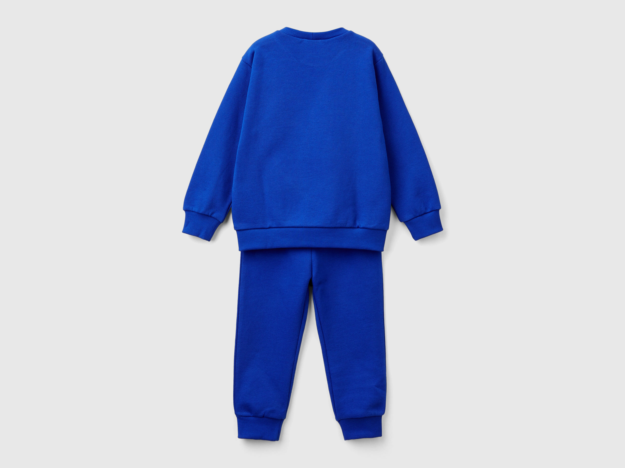 Sweat tracksuit with logo Bright Blue Benetton