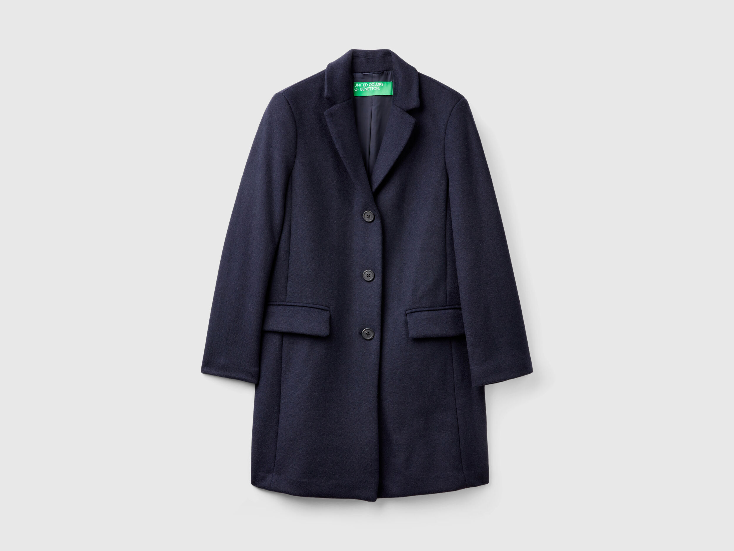 Short coat in wool blend cloth