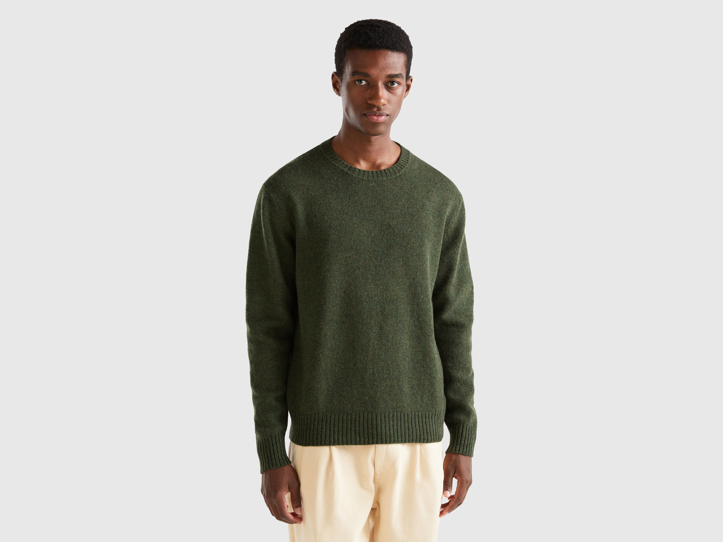 Olive green deals wool sweater