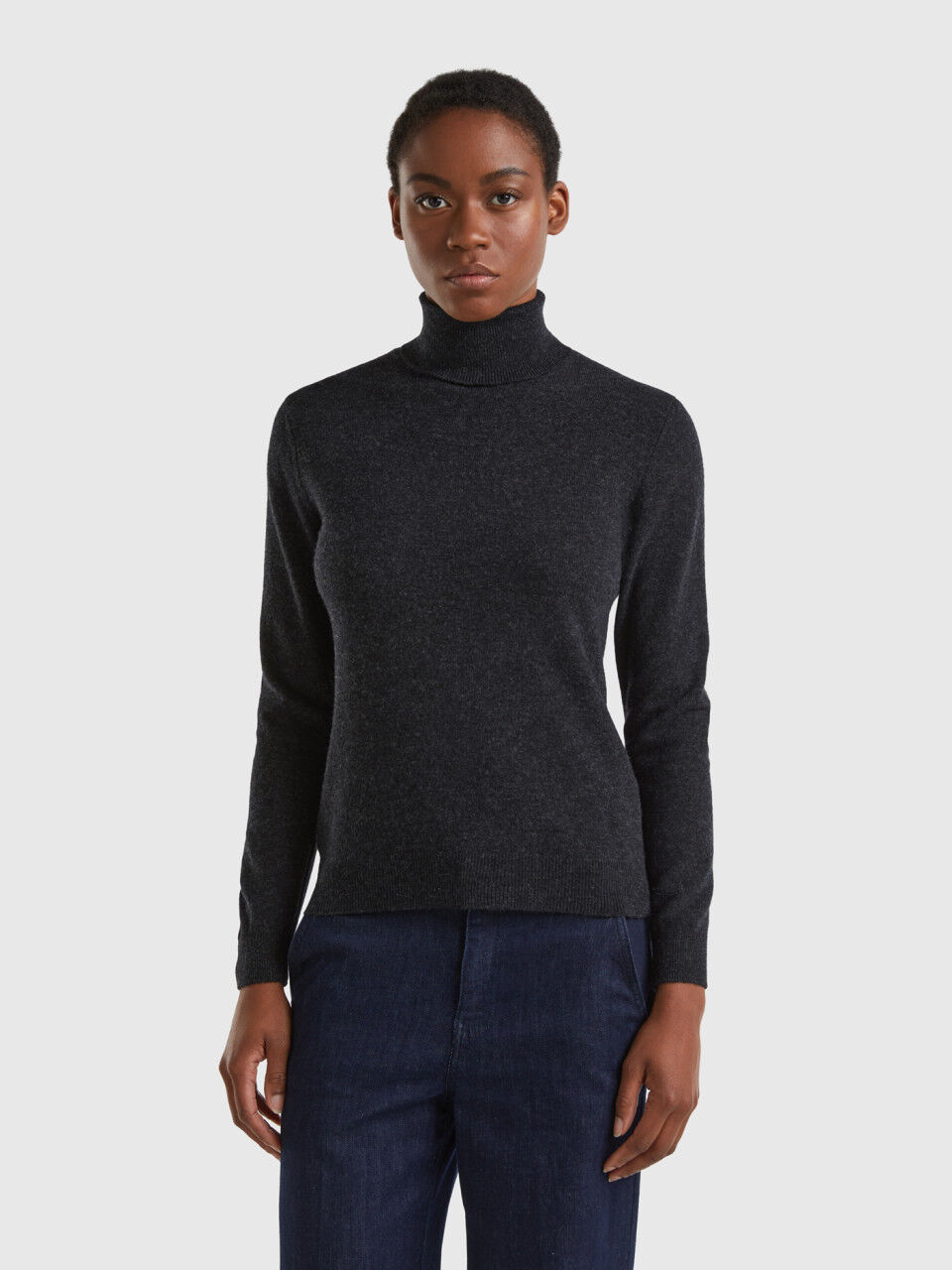 Womens black deals wool sweater