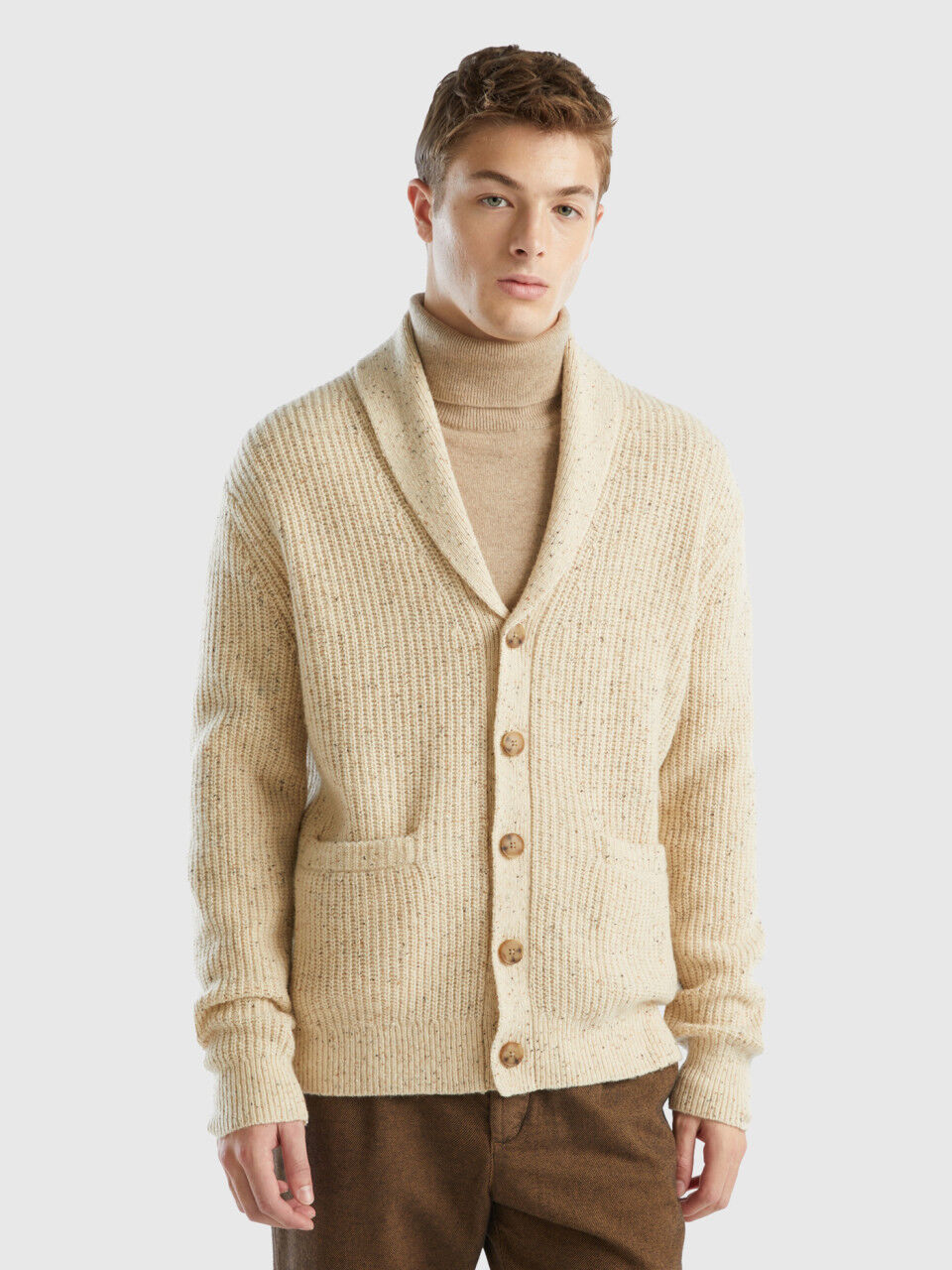 Tinted men's online cotton blend cardigan